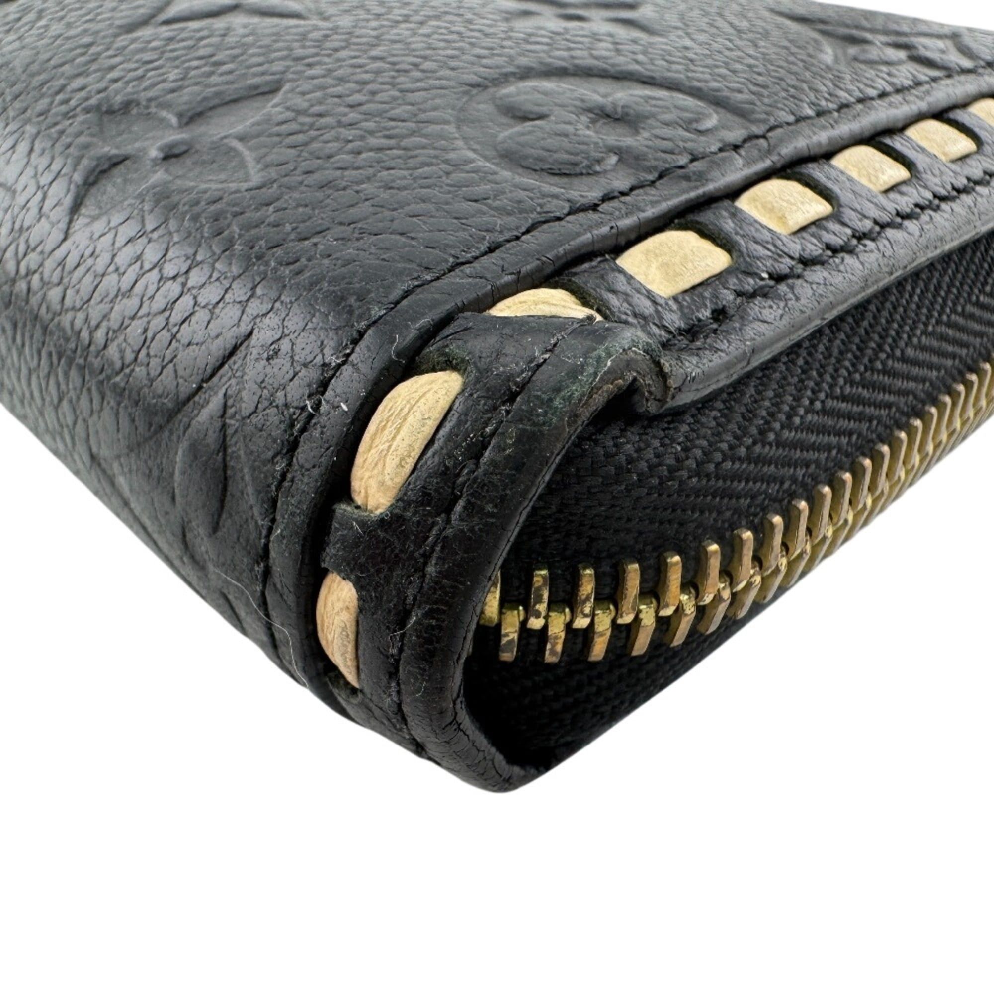 Louis Vuitton LOUIS VUITTON M64805 Zippy Wallet Stitch Round Zipper Empreinte Long Black Size ONE SIZE - 4 Thumbnail