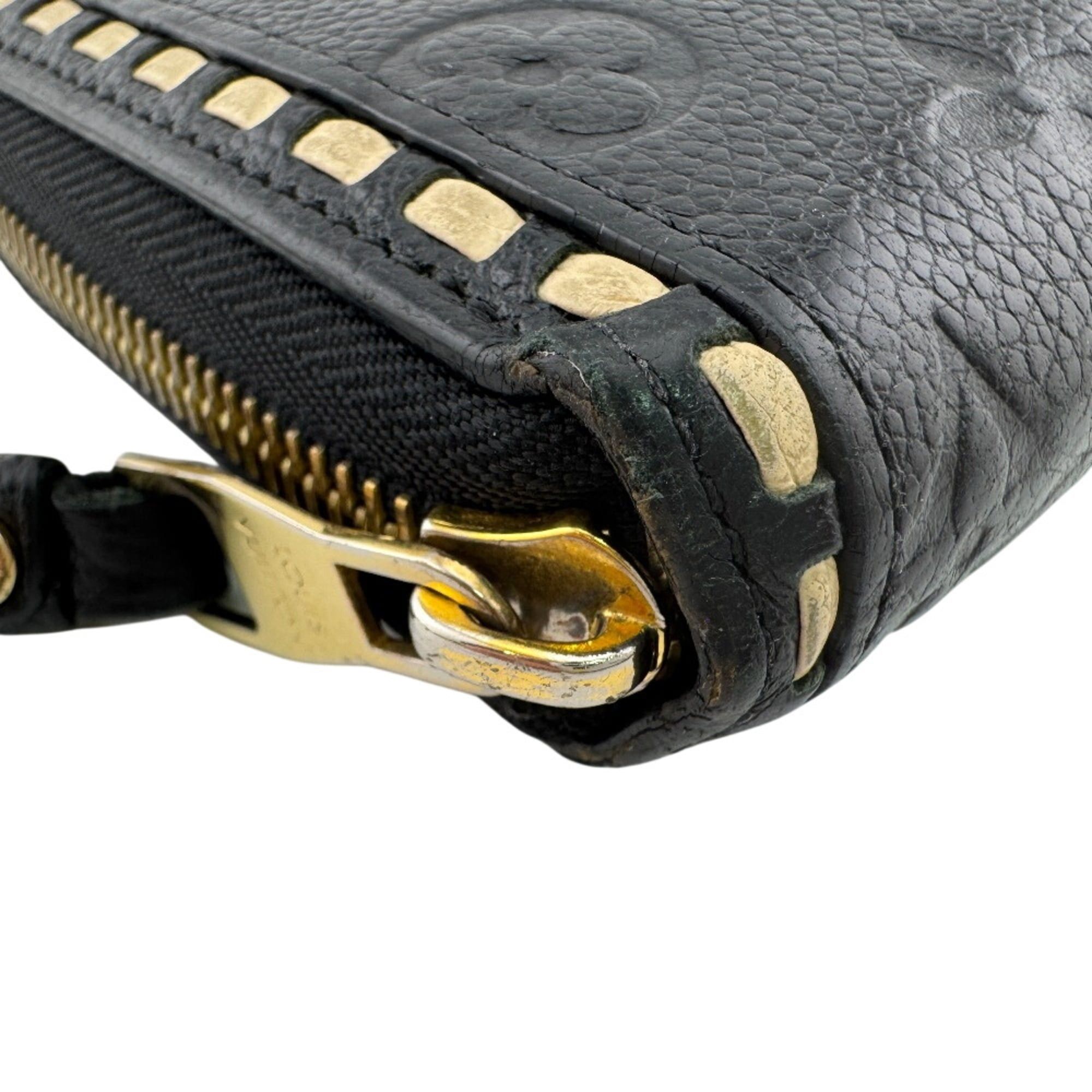 Louis Vuitton LOUIS VUITTON M64805 Zippy Wallet Stitch Round Zipper Empreinte Long Black Size ONE SIZE - 3 Thumbnail