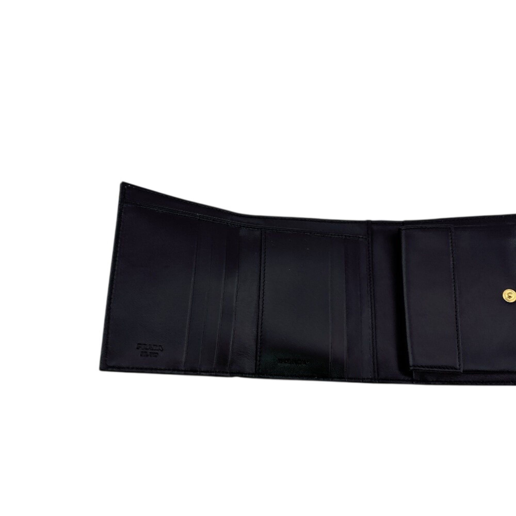 Prada PRADA Compact Wallet, Tri-fold Black Size ONE SIZE - 9 Thumbnail