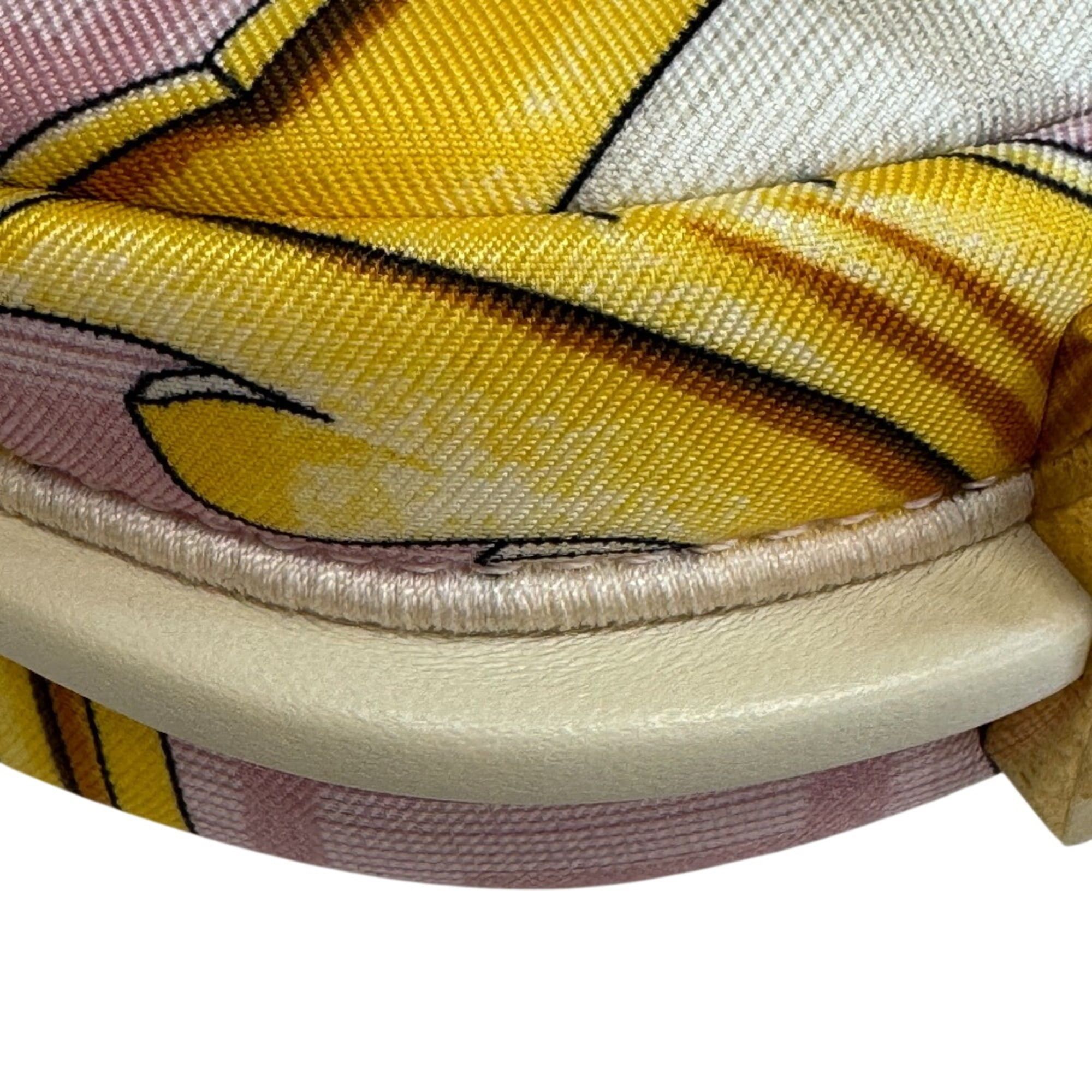 Fendi FENDI 7AS089 Nano FendiGraphy Versace Collaboration Pouch Lettering Logo Hobo Handbag Pink Size ONE SIZE - 3 Thumbnail
