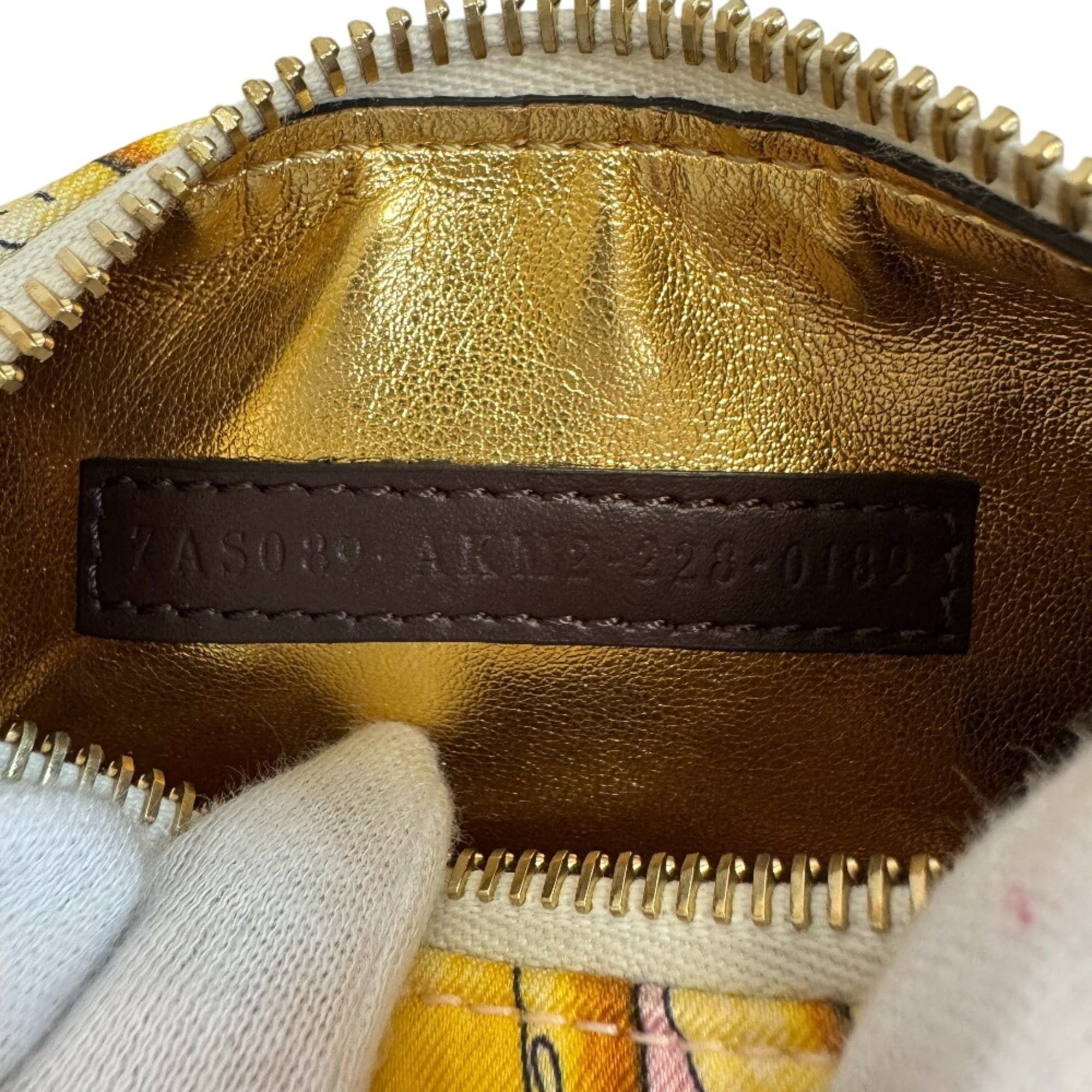 Fendi FENDI 7AS089 Nano FendiGraphy Versace Collaboration Pouch Lettering Logo Hobo Handbag Pink Size ONE SIZE - 13 Thumbnail