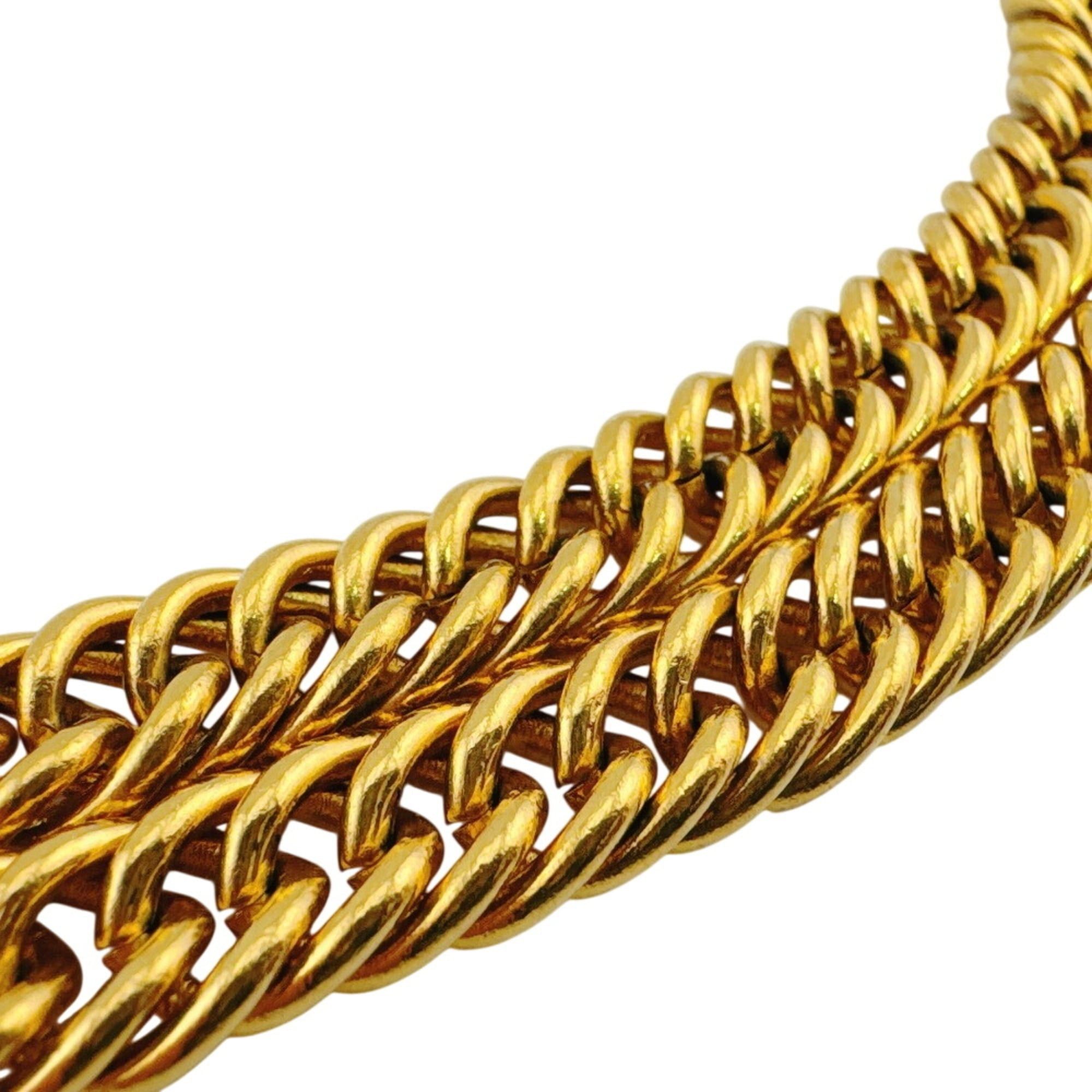 Chanel CHANEL choker, double chain, lion motif, Coco Mark necklace, gold chain. Size ONE SIZE - 5 Thumbnail