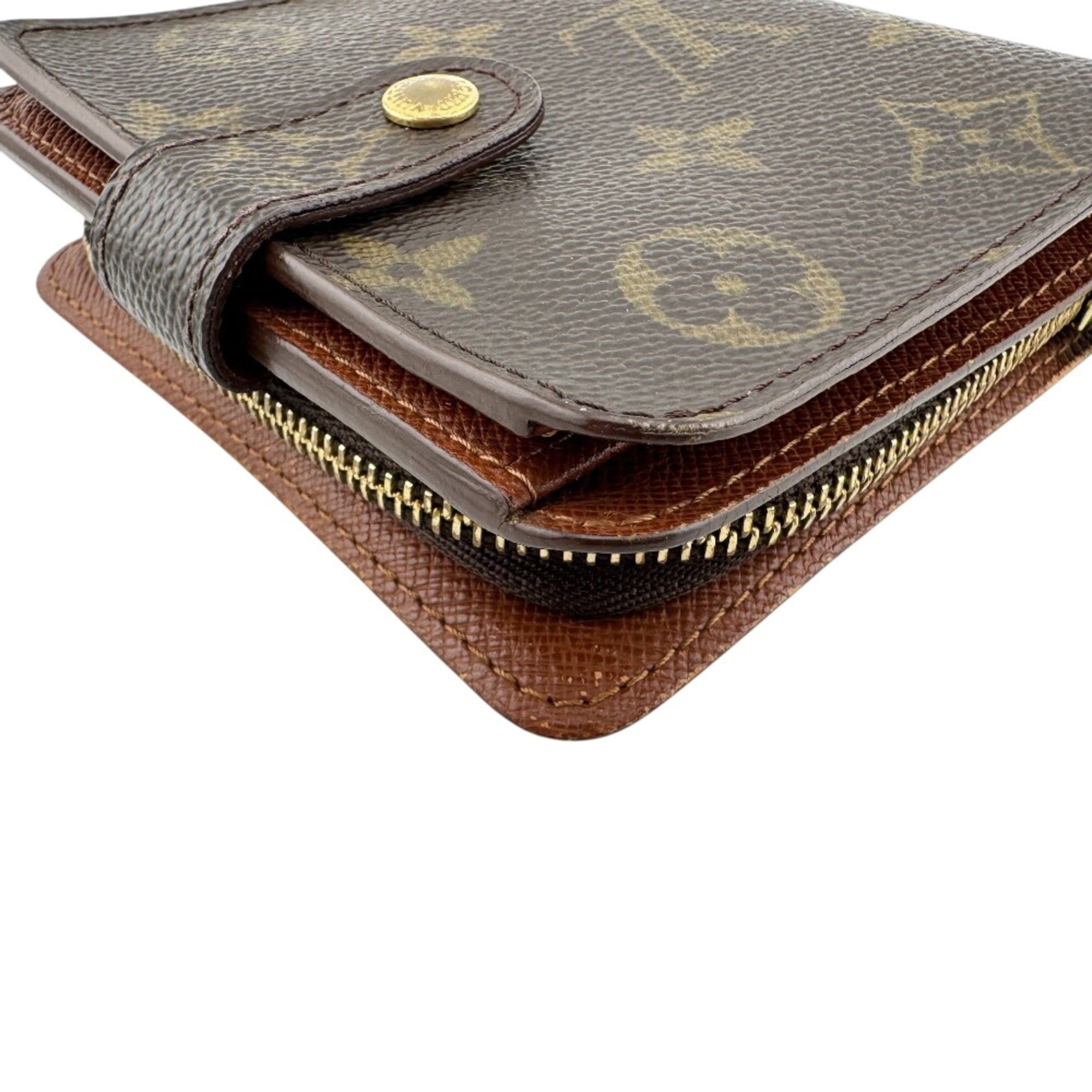 Louis Vuitton LOUIS VUITTON M61667 Compact Zip Wallet Monogram Bi-fold Brown Size ONE SIZE - 6 Thumbnail