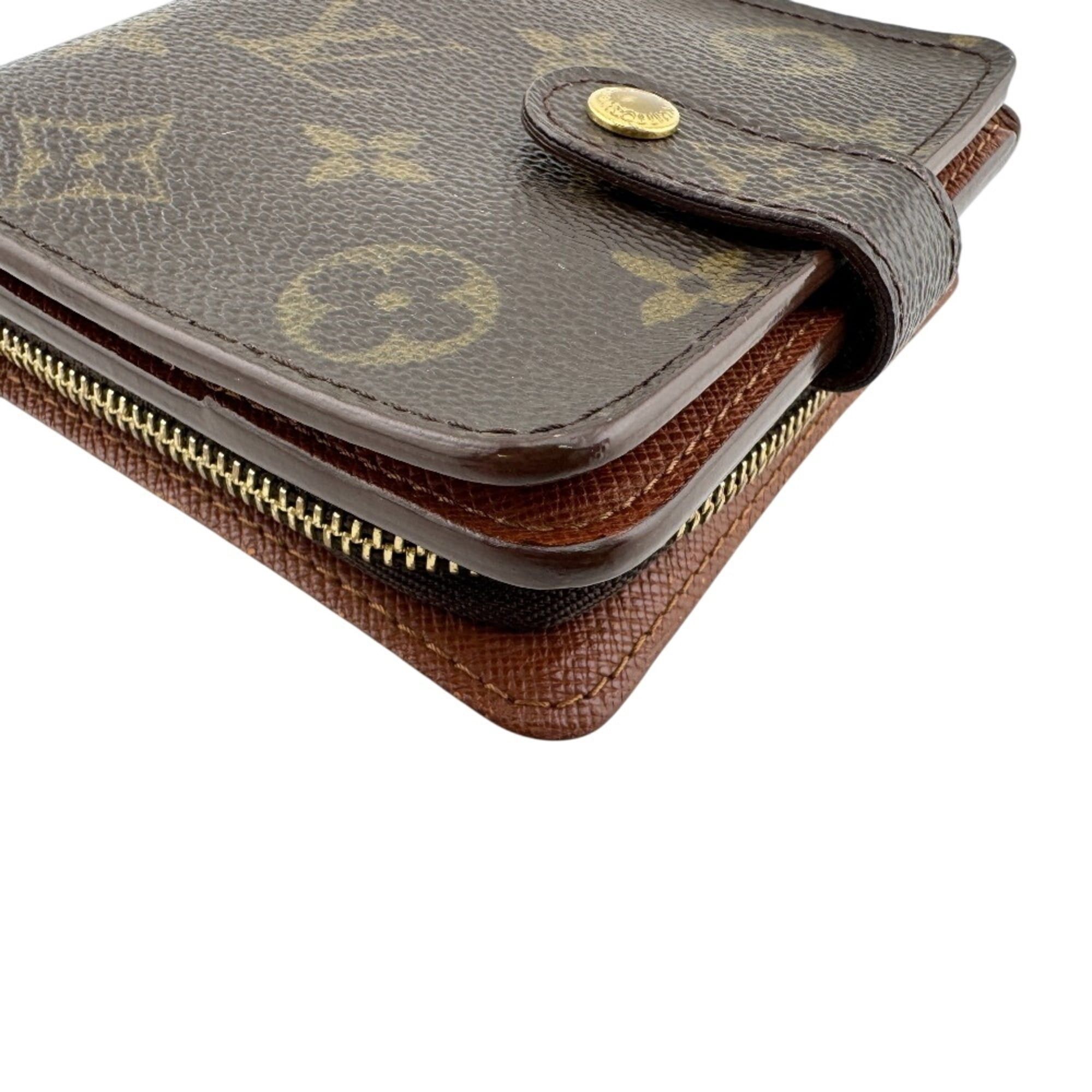 Louis Vuitton LOUIS VUITTON M61667 Compact Zip Wallet Monogram Bi-fold Brown Size ONE SIZE - 5 Thumbnail