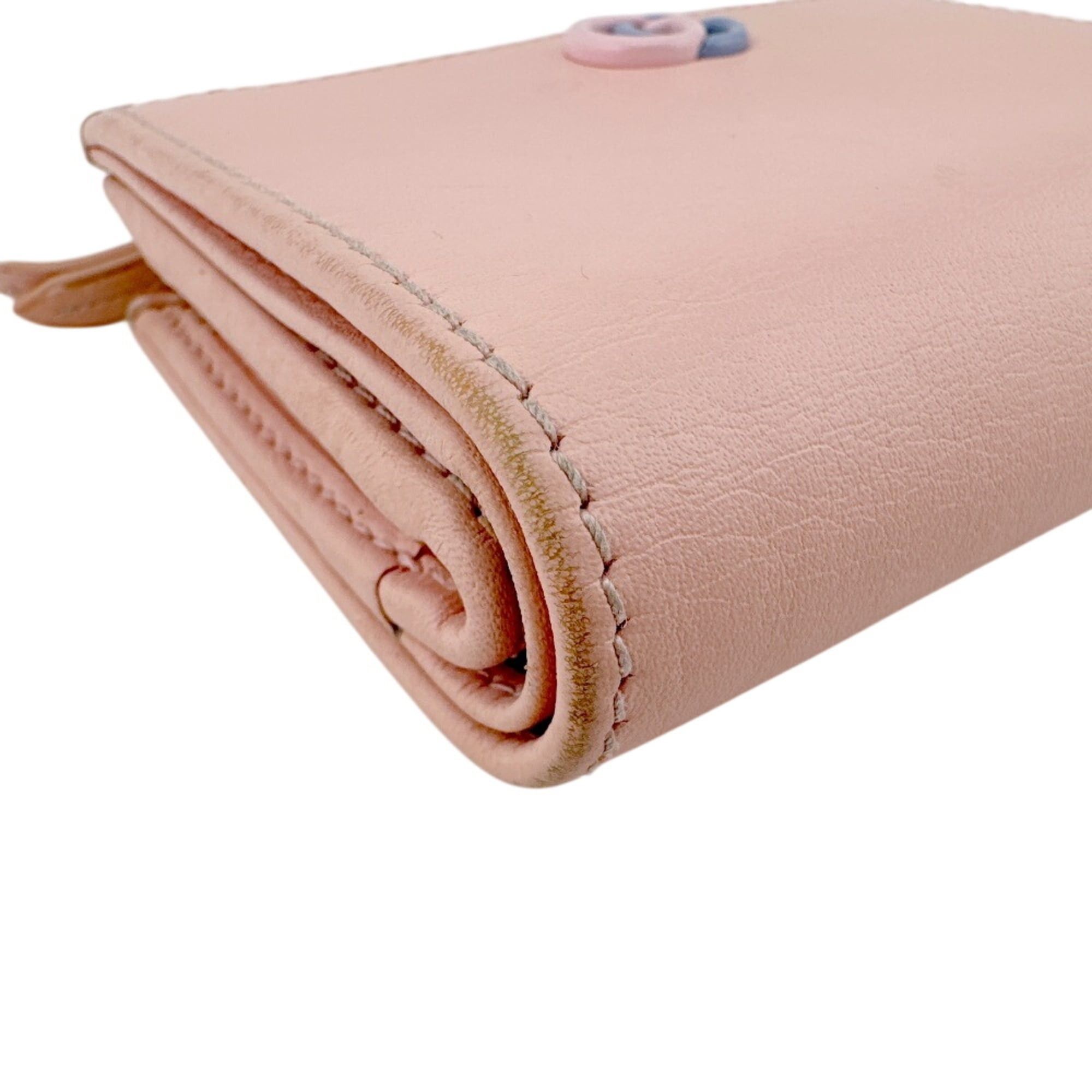 Gucci GUCCI 790063 Double G Small Wallet Compact Bi-color GG Marmont Bi-fold Pink Size ONE SIZE - 3 Thumbnail