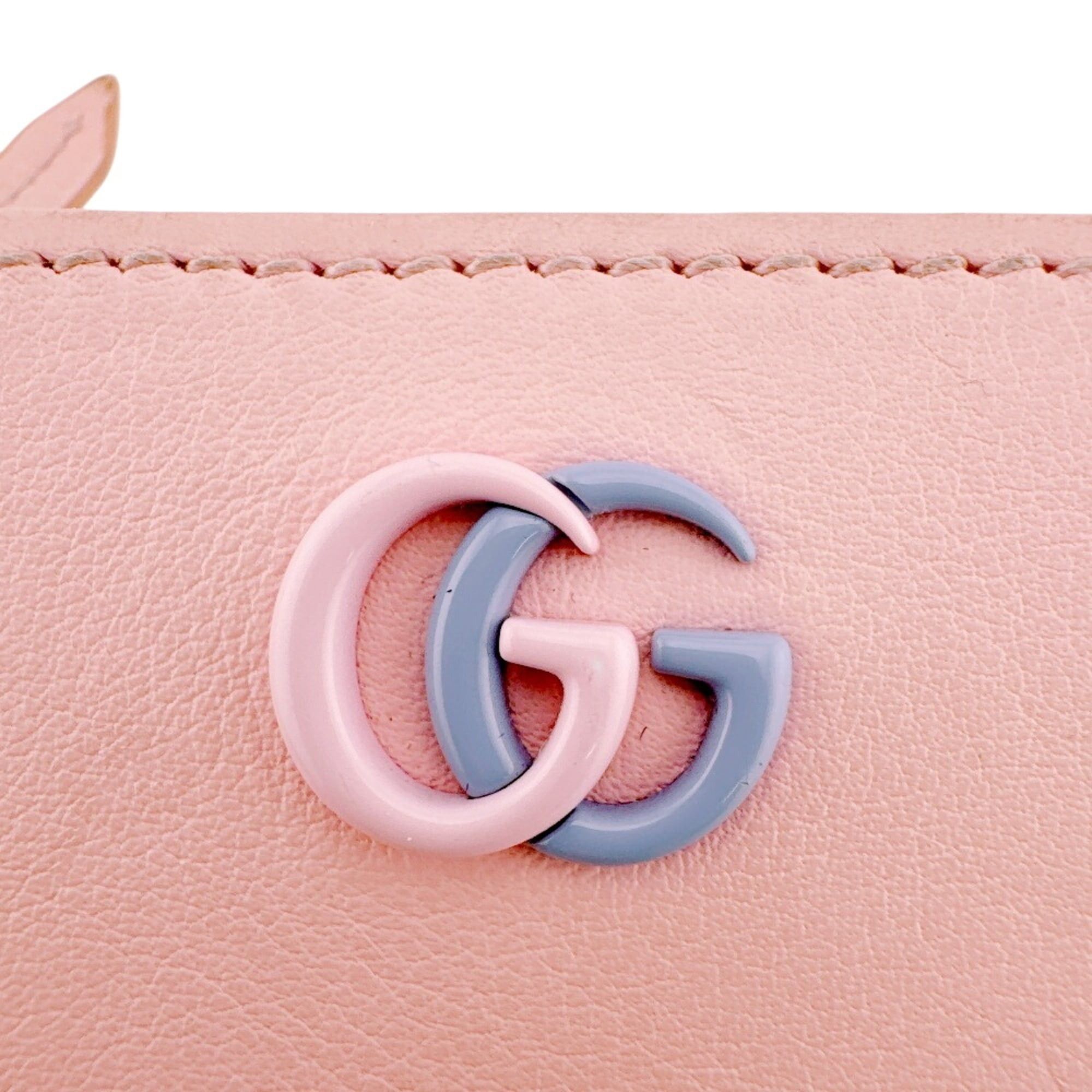 Gucci GUCCI 790063 Double G Small Wallet Compact Bi-color GG Marmont Bi-fold Pink Size ONE SIZE - 7 Thumbnail