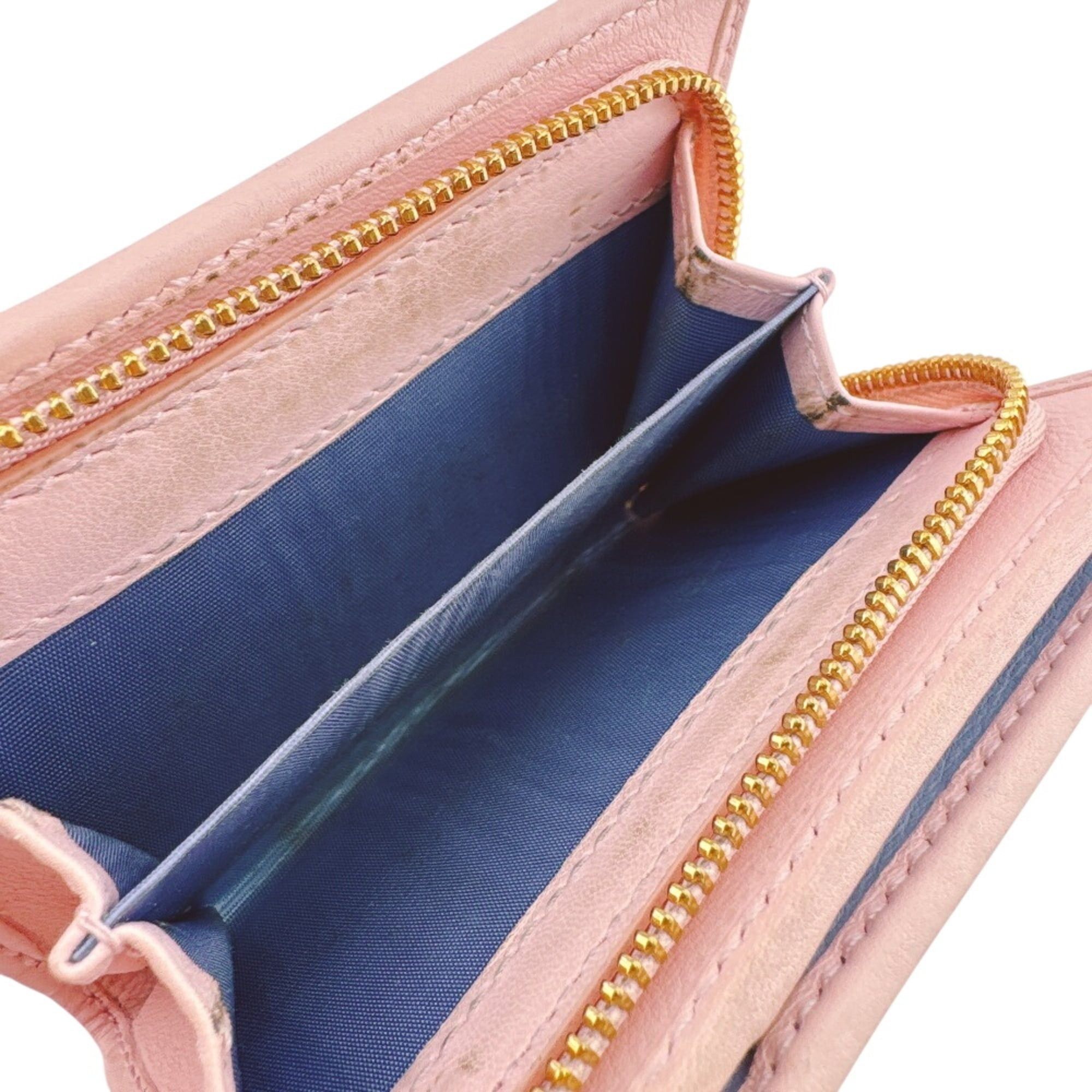 Gucci GUCCI 790063 Double G Small Wallet Compact Bi-color GG Marmont Bi-fold Pink Size ONE SIZE - 14 Thumbnail