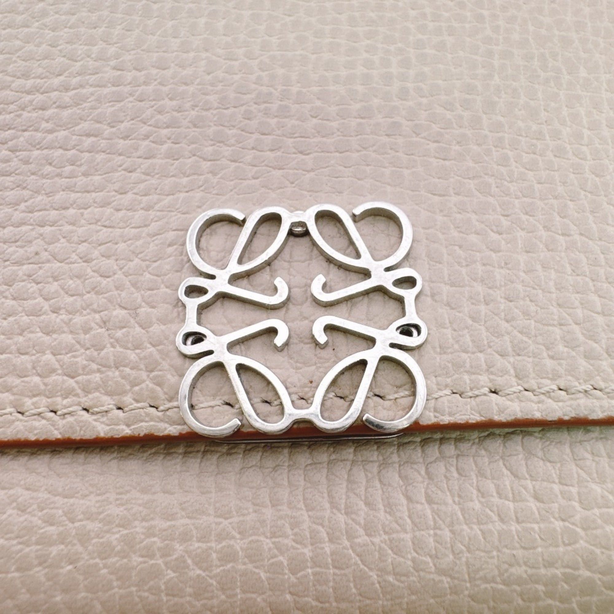 Loewe LOEWE Vertical Wallet Small Compact Anagram Tri-fold White Size ONE SIZE - 7 Thumbnail