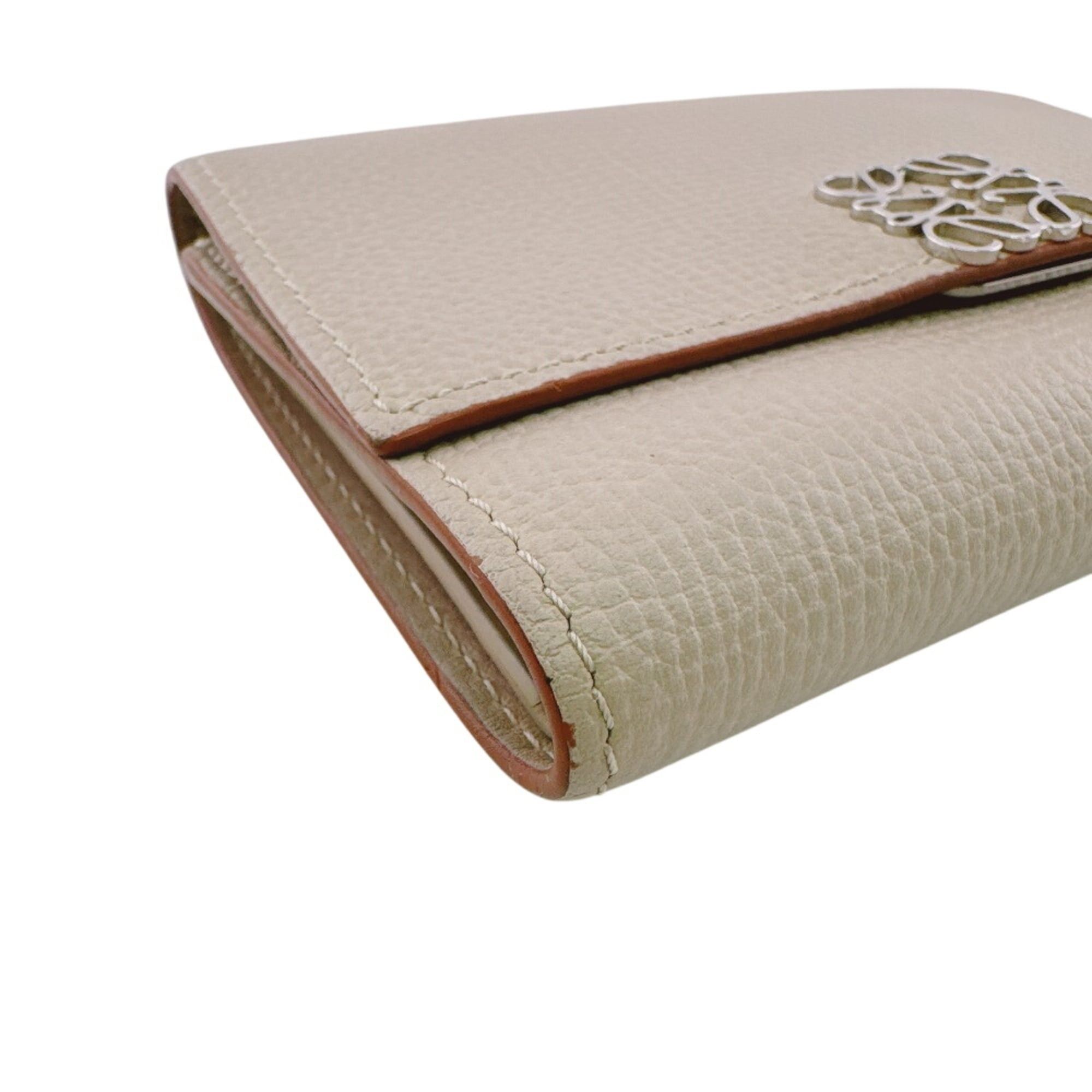 Loewe LOEWE Vertical Wallet Small Compact Anagram Tri-fold White Size ONE SIZE - 6 Thumbnail