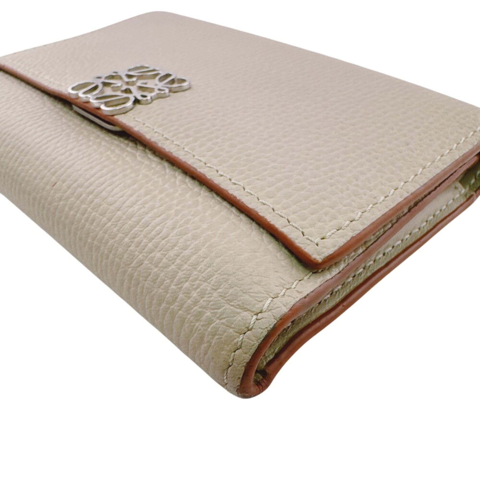Loewe LOEWE Vertical Wallet Small Compact Anagram Tri-fold White Size ONE SIZE - 3 Thumbnail