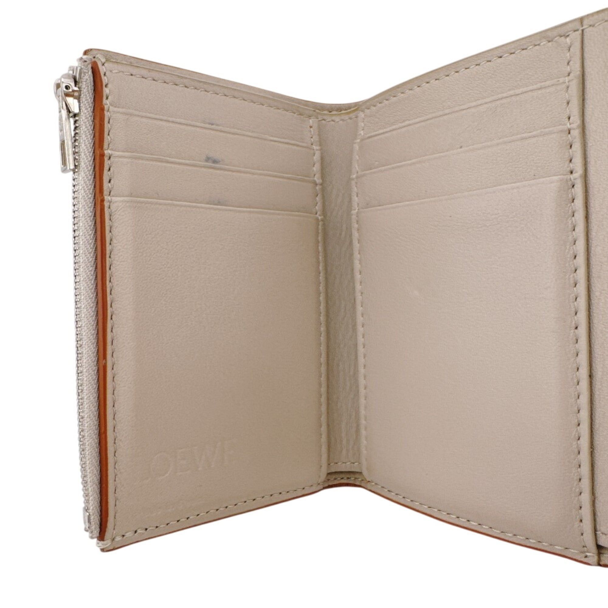 Loewe LOEWE Vertical Wallet Small Compact Anagram Tri-fold White Size ONE SIZE - 9 Thumbnail
