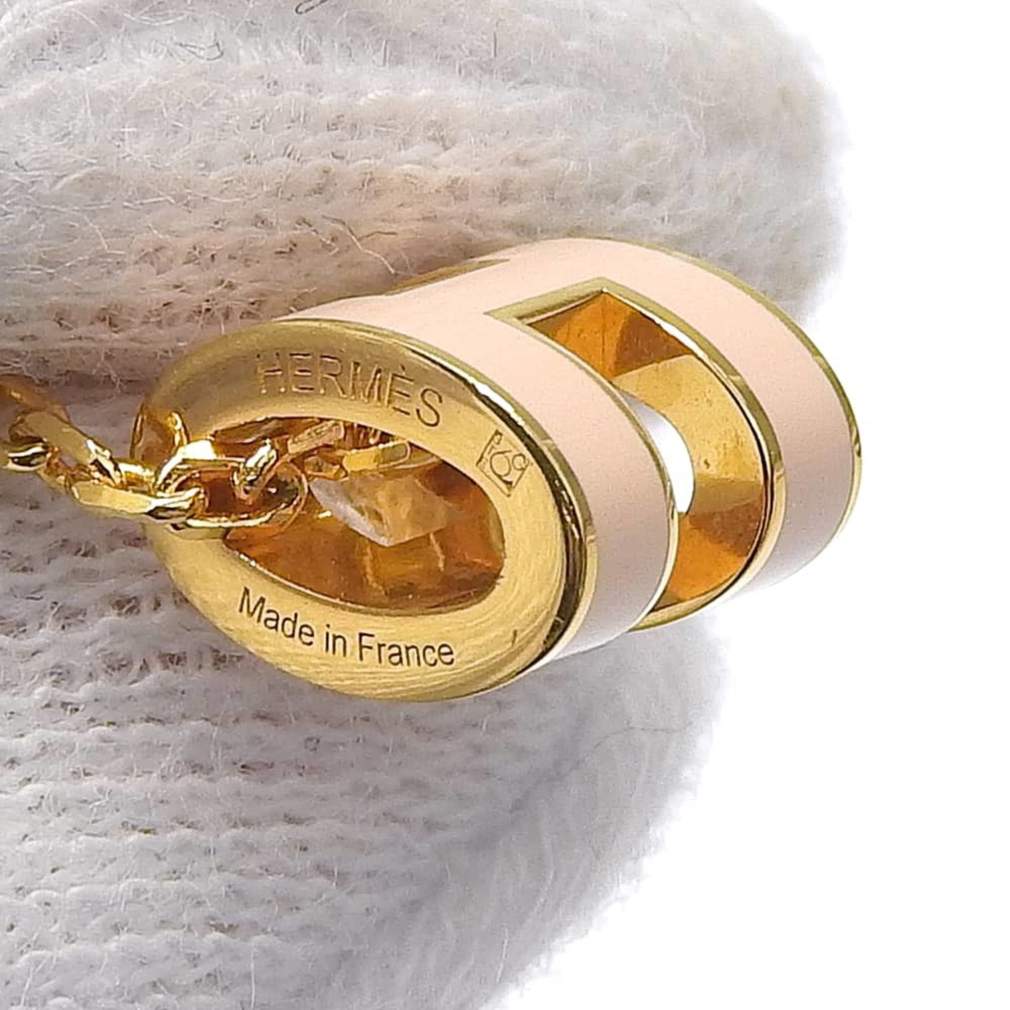 Hermes Hermes Mini Pop H Necklace GP Rose Dragee Pink Size ONE SIZE - 5 Thumbnail