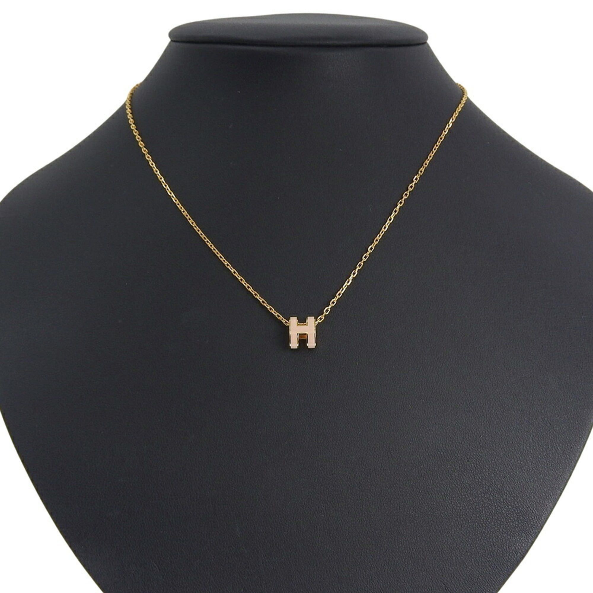 Hermes Hermes Mini Pop H Necklace GP Rose Dragee Pink Size ONE SIZE - 6 Thumbnail