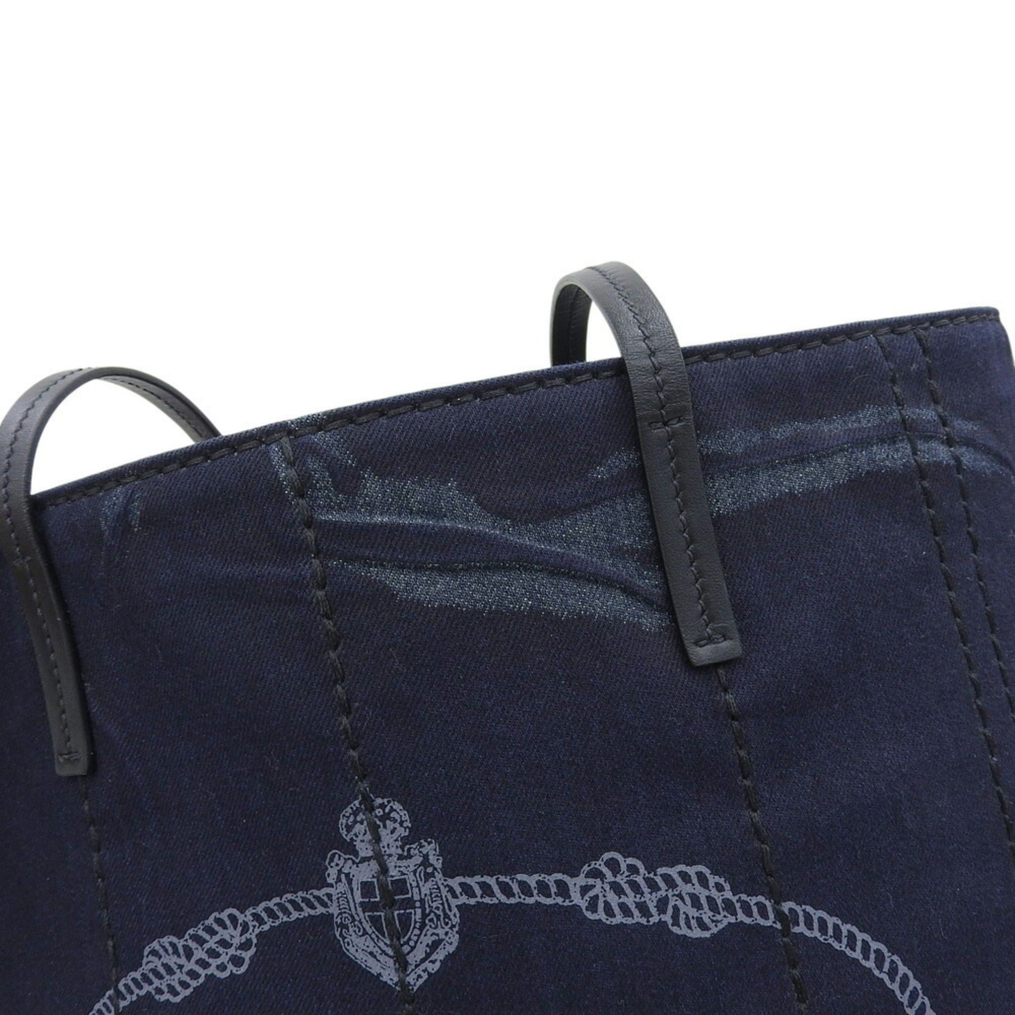 Prada Prada Tote Bag 1BG347 Printed Denim Navy Size ONE SIZE - 6 Thumbnail
