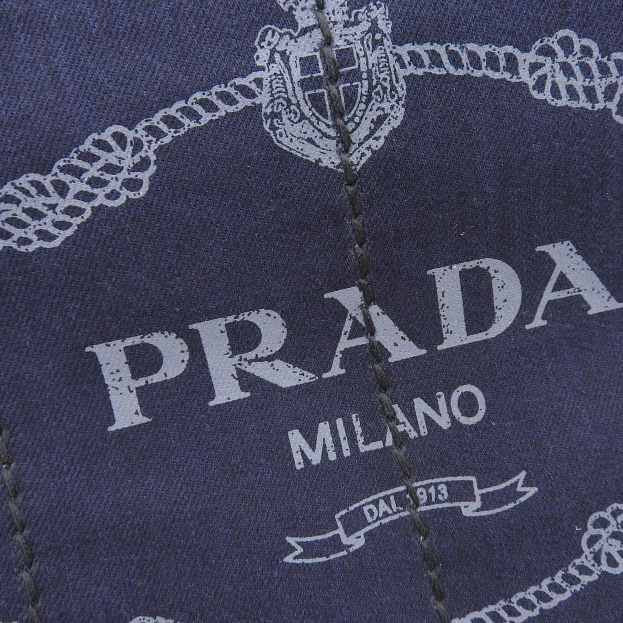 Prada Prada Tote Bag 1BG347 Printed Denim Navy Size ONE SIZE - 5 Thumbnail