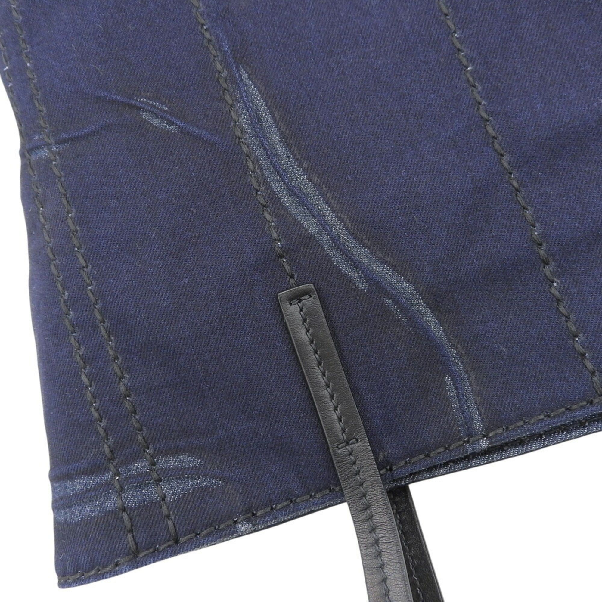 Prada Prada Tote Bag 1BG347 Printed Denim Navy Size ONE SIZE - 8 Thumbnail
