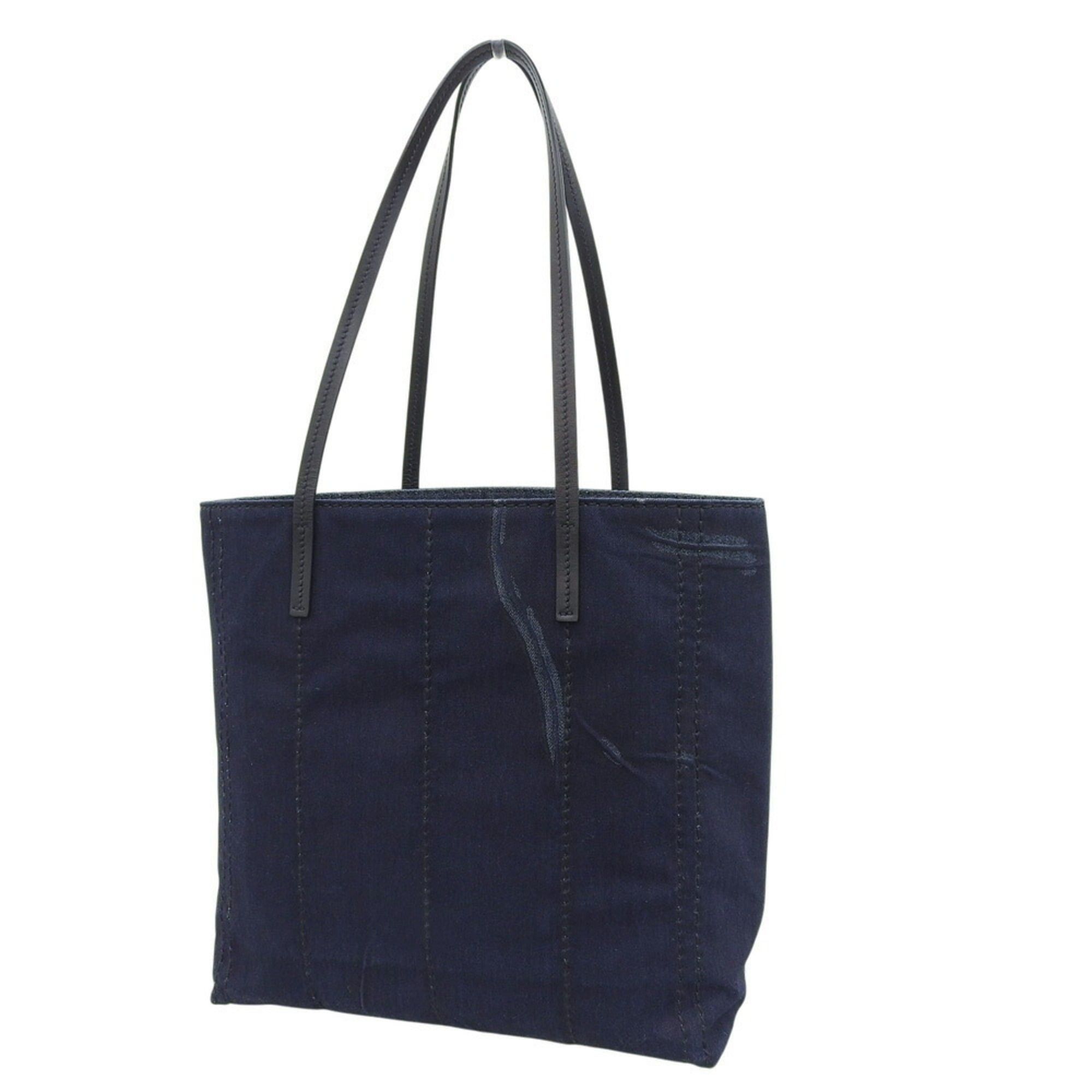 Prada Prada Tote Bag 1BG347 Printed Denim Navy Size ONE SIZE - 2 Thumbnail