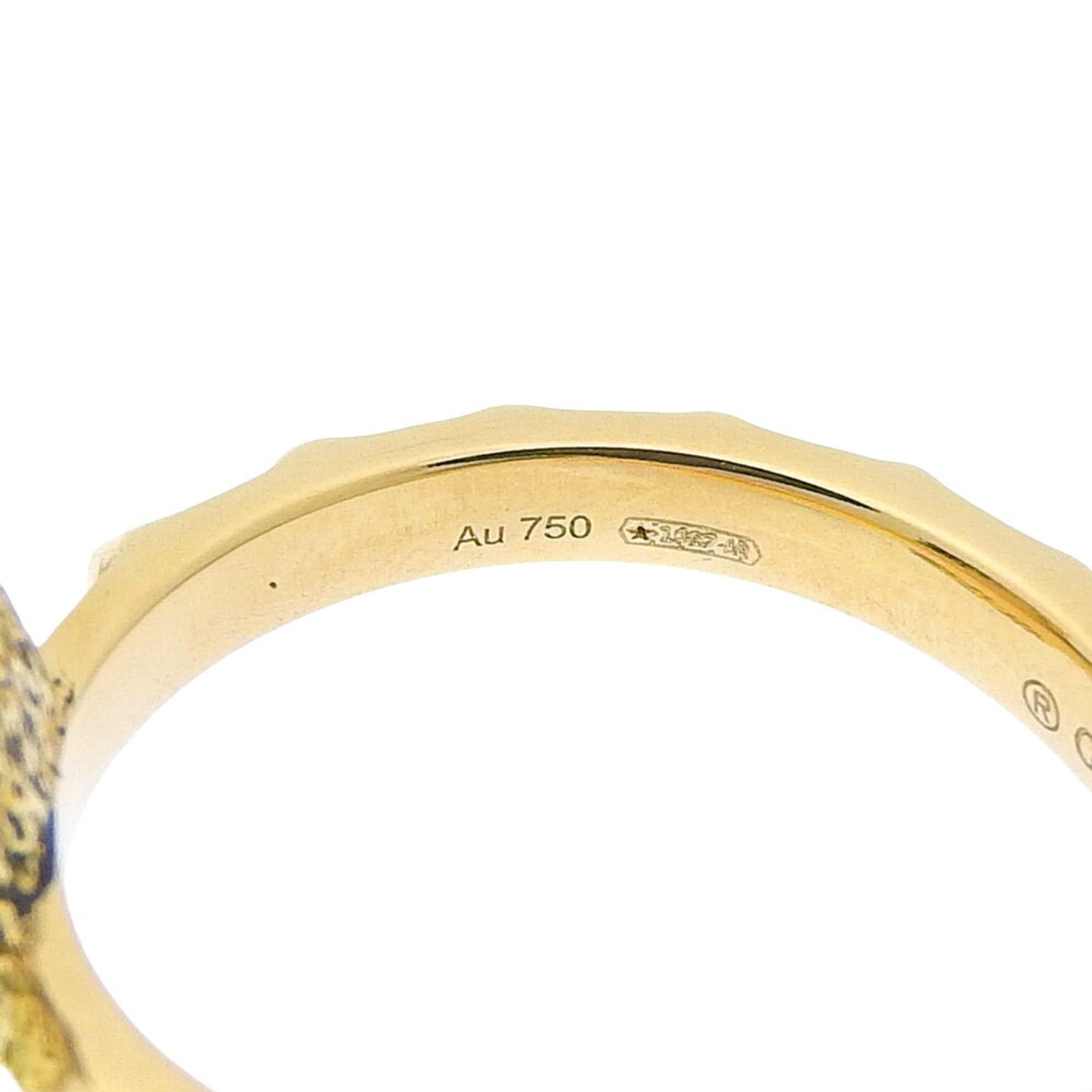 Gucci Gucci Le Marché des Merveilles Cat Ring, 18K Yellow Gold, Melee Diamonds, Size #9 (approx. US size 9), approx. 7.0g, Tiger pattern. Size ONE SIZE - 2 Thumbnail