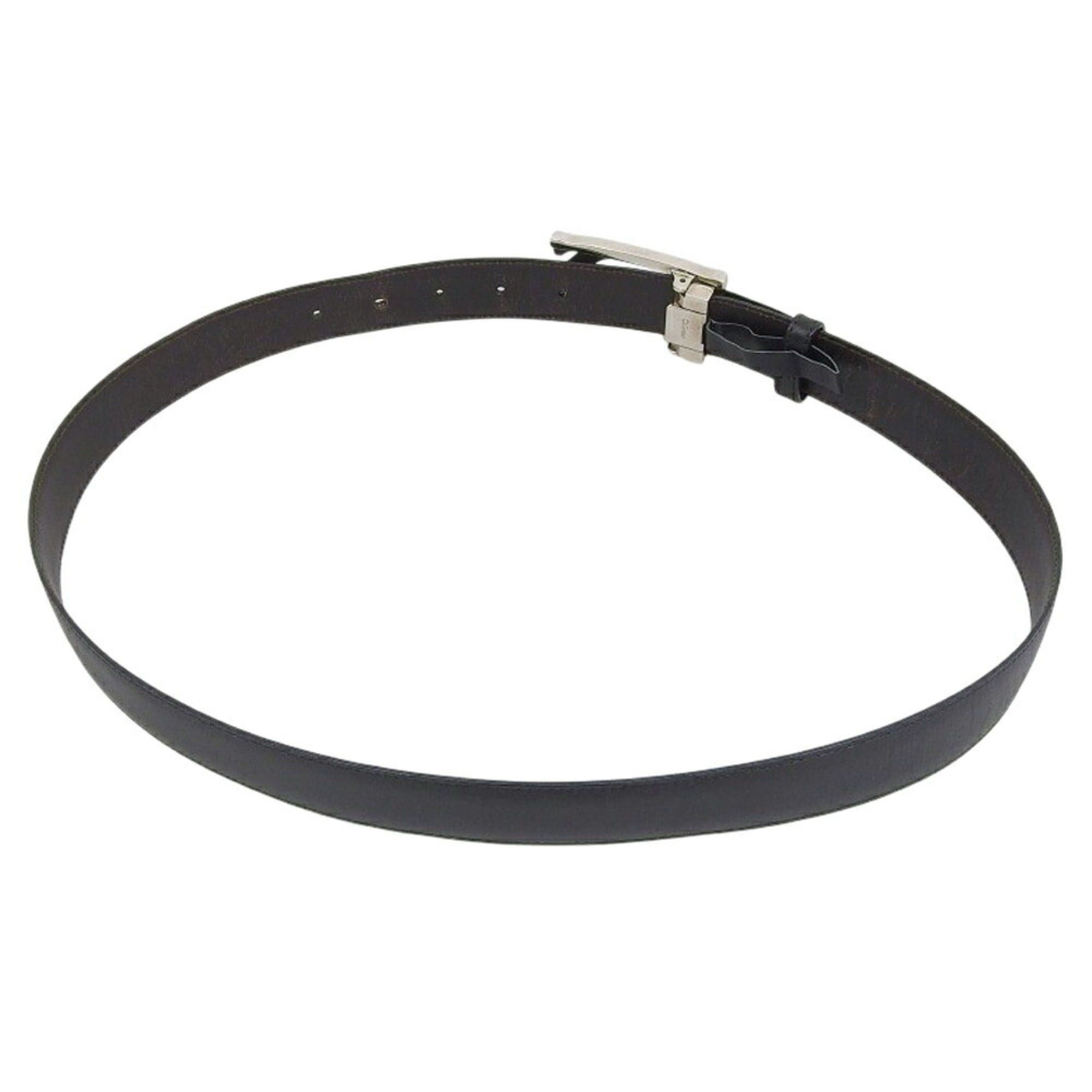 Cartier Cartier Connect Cross Unisex Leather Belt, Black x Brown Silver, Reversible Size ONE SIZE - 2 Thumbnail