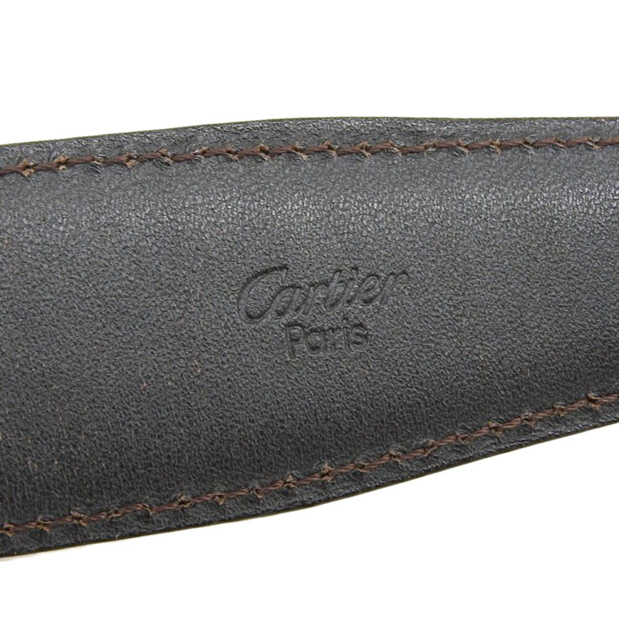 Cartier Cartier Connect Cross Unisex Leather Belt, Black x Brown Silver, Reversible Size ONE SIZE - 8 Thumbnail