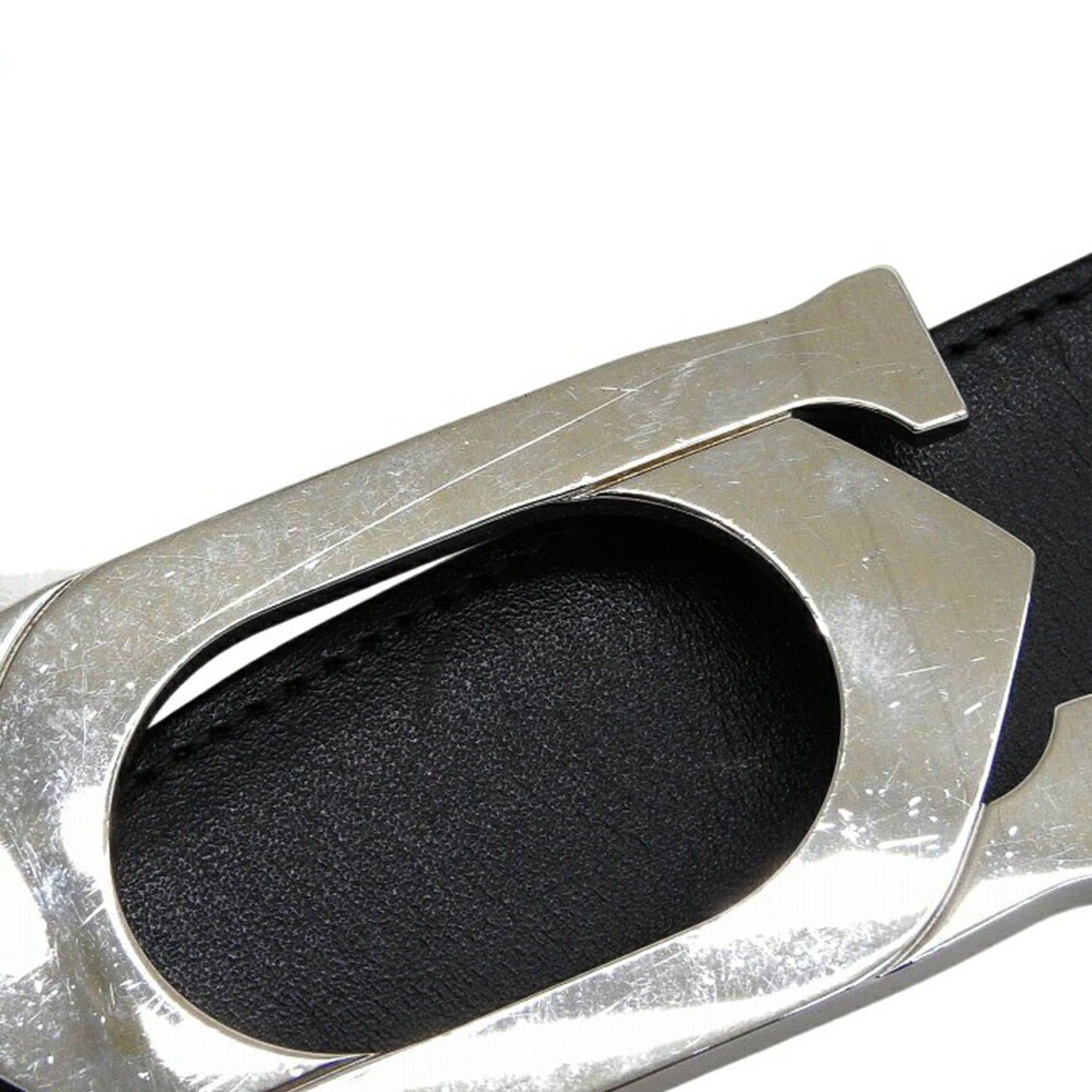 Cartier Cartier Connect Cross Unisex Leather Belt, Black x Brown Silver, Reversible Size ONE SIZE - 3 Thumbnail