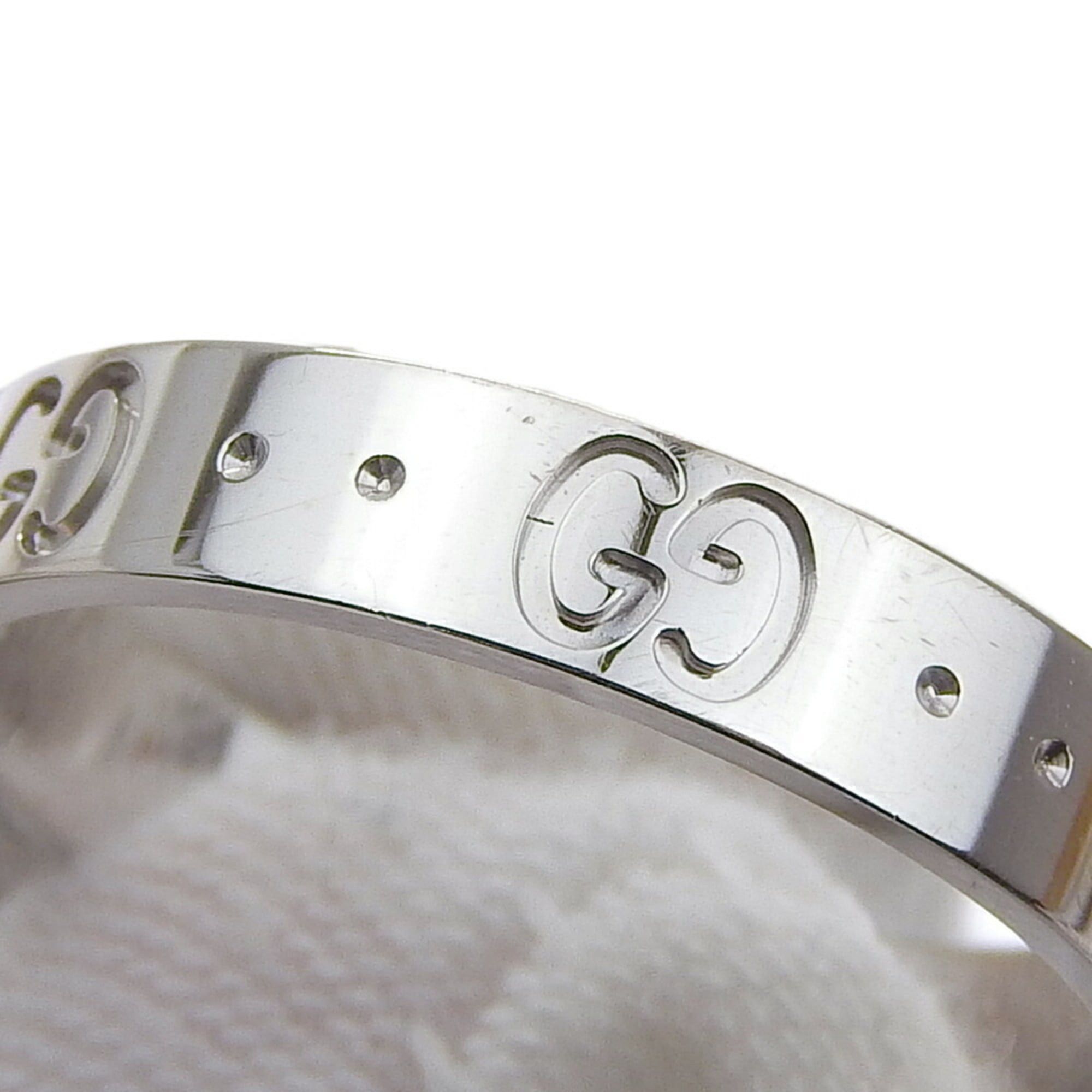 Gucci Gucci Interlocking G Icon Ring, 18K White Gold, Approx. 4.0g, Size #18 (approx. 17.5cm) Size ONE SIZE - 3 Thumbnail