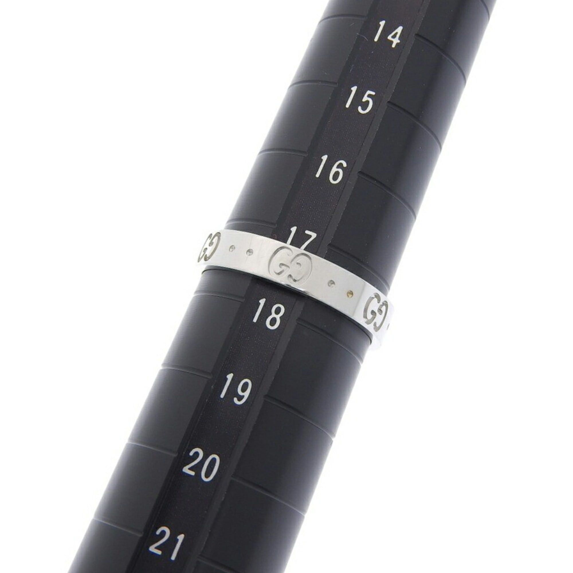 Gucci Gucci Interlocking G Icon Ring, 18K White Gold, Approx. 4.0g, Size #18 (approx. 17.5cm) Size ONE SIZE - 5 Thumbnail