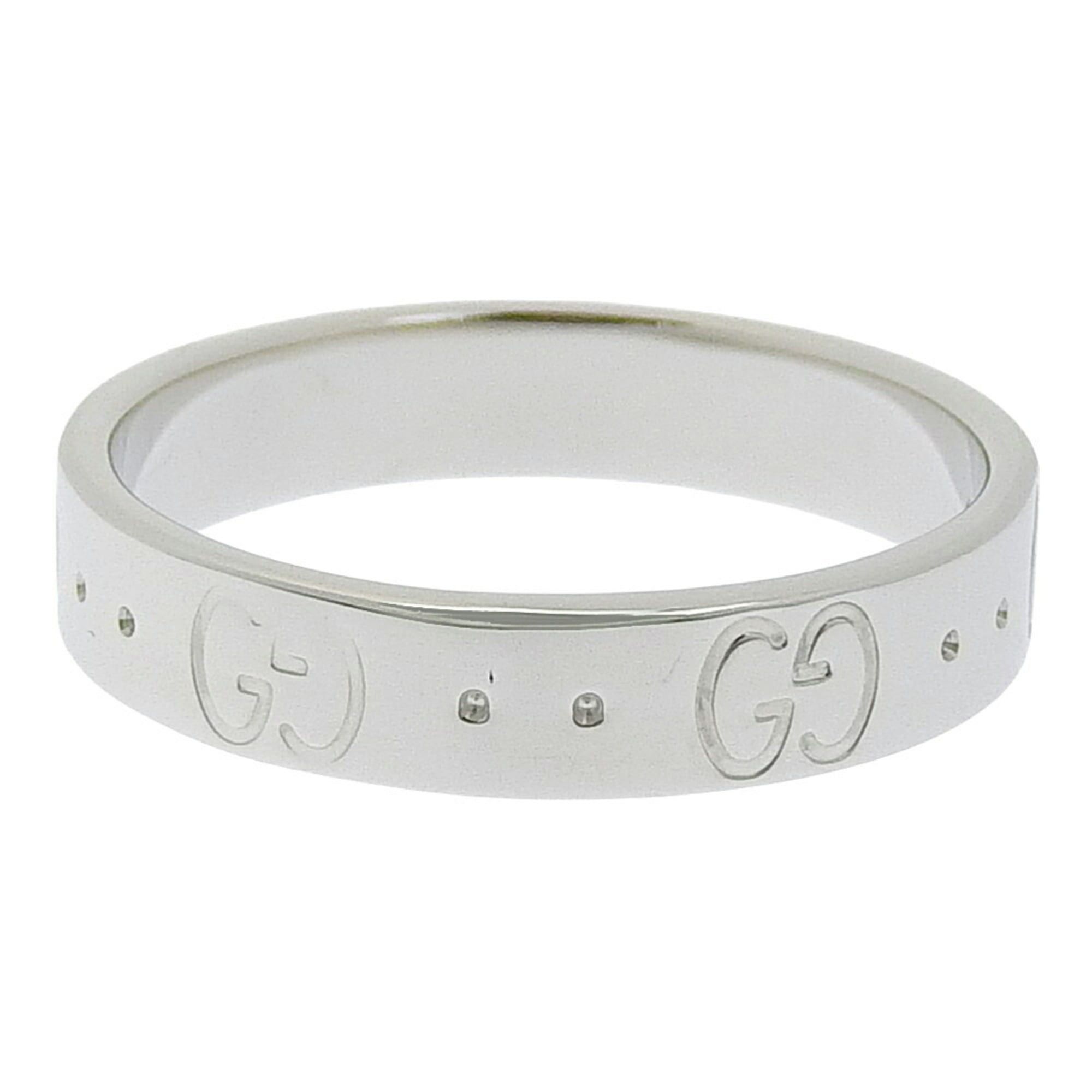 Gucci Gucci Interlocking G Icon Ring, 18K White Gold, Approx. 3.4g, Size #13 (approx. US size 12.5) Size ONE SIZE - 4 Thumbnail