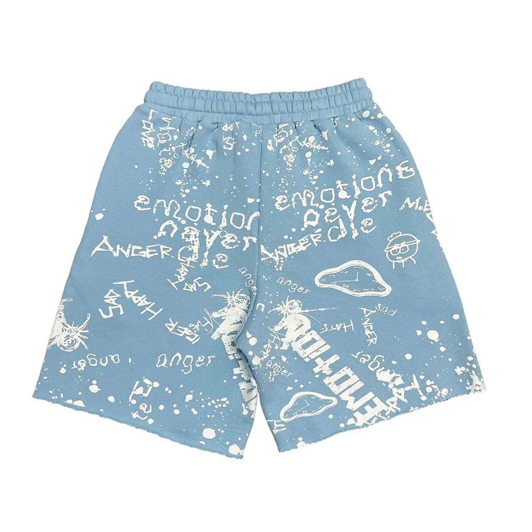 Other Mixed Emotions Blue Graffiti Shorts Size US 30 / EU 46 - 2 Thumbnail