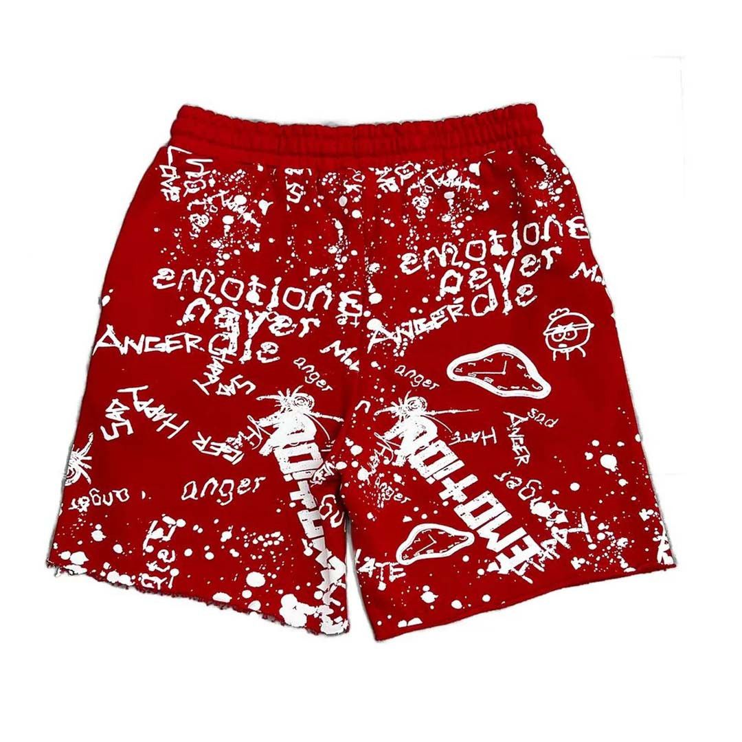 Other Mixed Emotions Red Graffiti Shorts Size US 36 / EU 52 - 2 Thumbnail