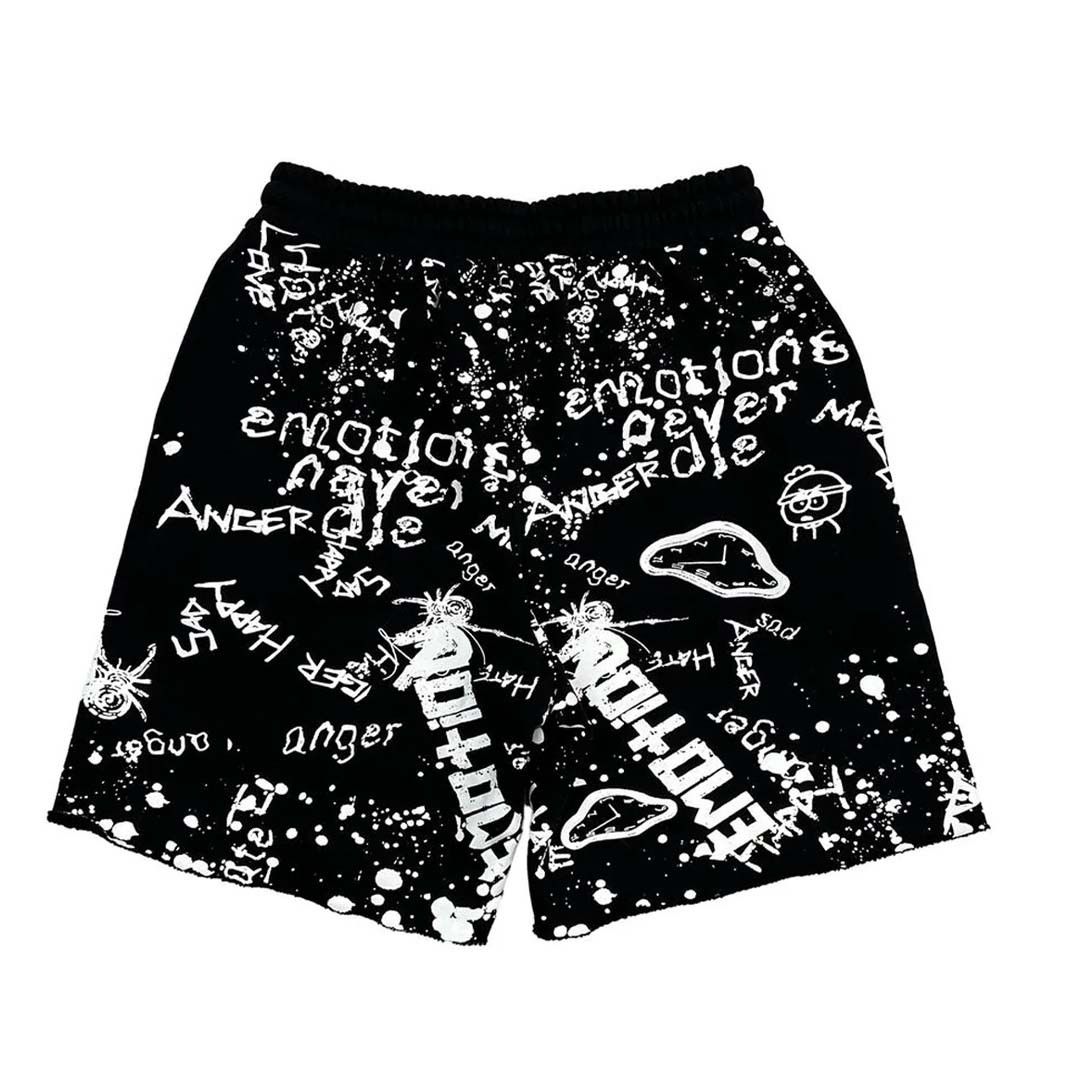 Other Mixed Emotions Black Graffiti Shorts Size US 32 / EU 48 - 2 Thumbnail