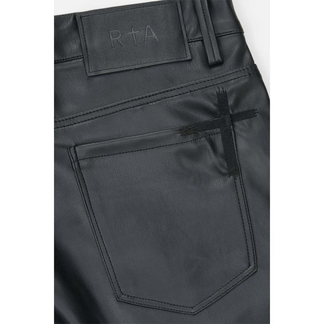 Rta Slate Cargo Leather Skinny Pants Black Size US 28 / EU 44 - 4 Thumbnail