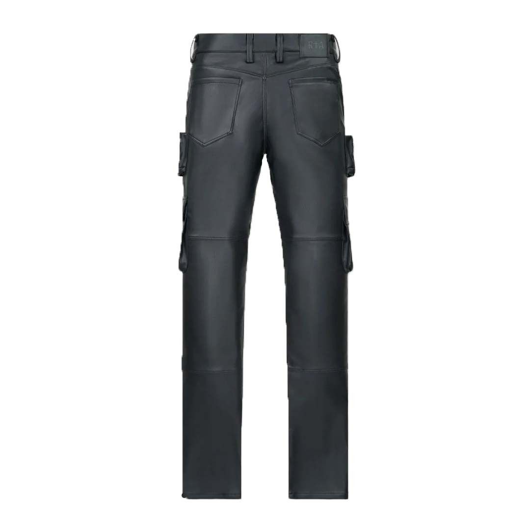 Rta Slate Cargo Leather Skinny Pants Black Size US 28 / EU 44 - 2 Thumbnail