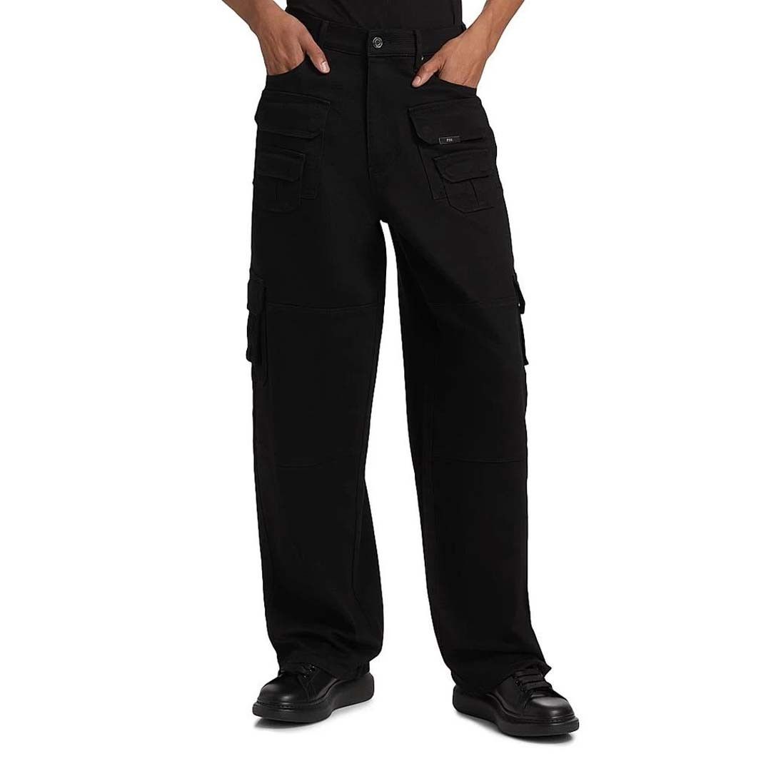 Rta Roman Black Cargo Pants Size US 28 / EU 44 - 3 Thumbnail