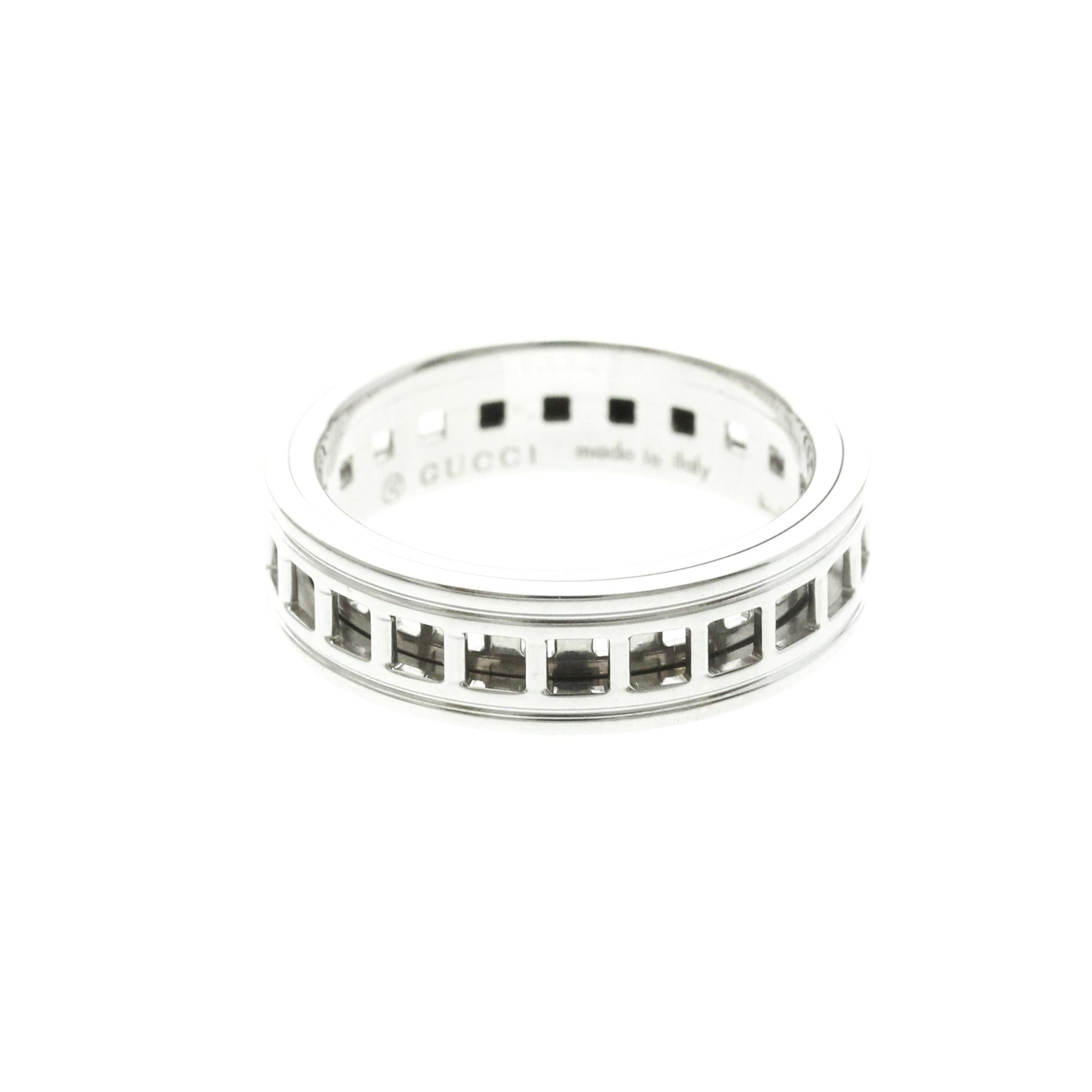 Gucci Gucci Scroll Ring White Gold (18K) Fashion No Stone Band Ring Silver Size ONE SIZE - 3 Thumbnail
