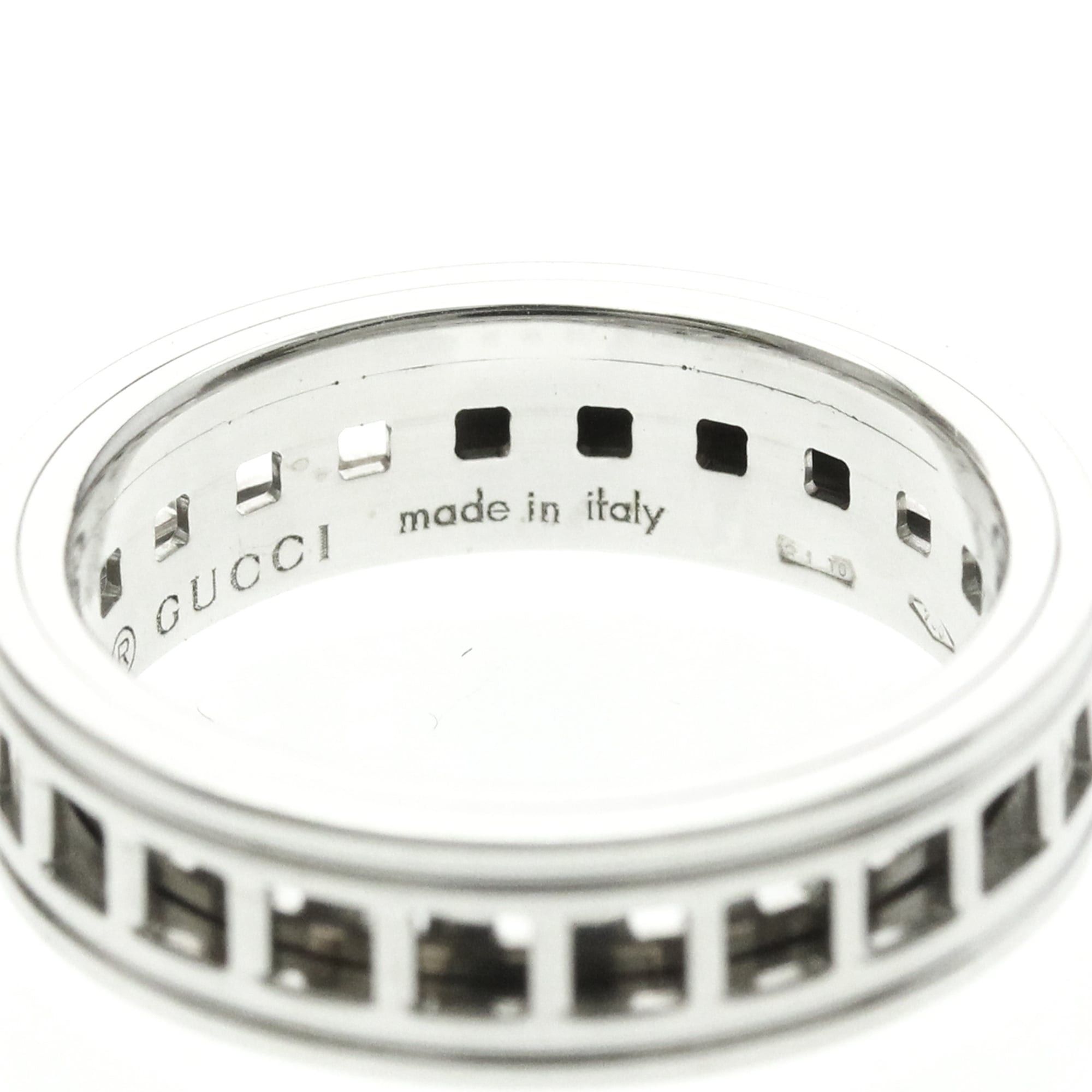 Gucci Gucci Scroll Ring White Gold (18K) Fashion No Stone Band Ring Silver Size ONE SIZE - 7 Thumbnail