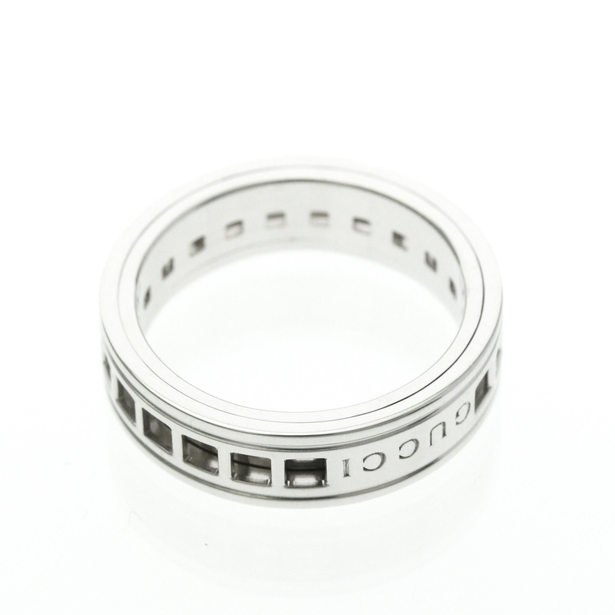 Gucci Gucci Scroll Ring White Gold (18K) Fashion No Stone Band Ring Silver Size ONE SIZE - 9 Thumbnail