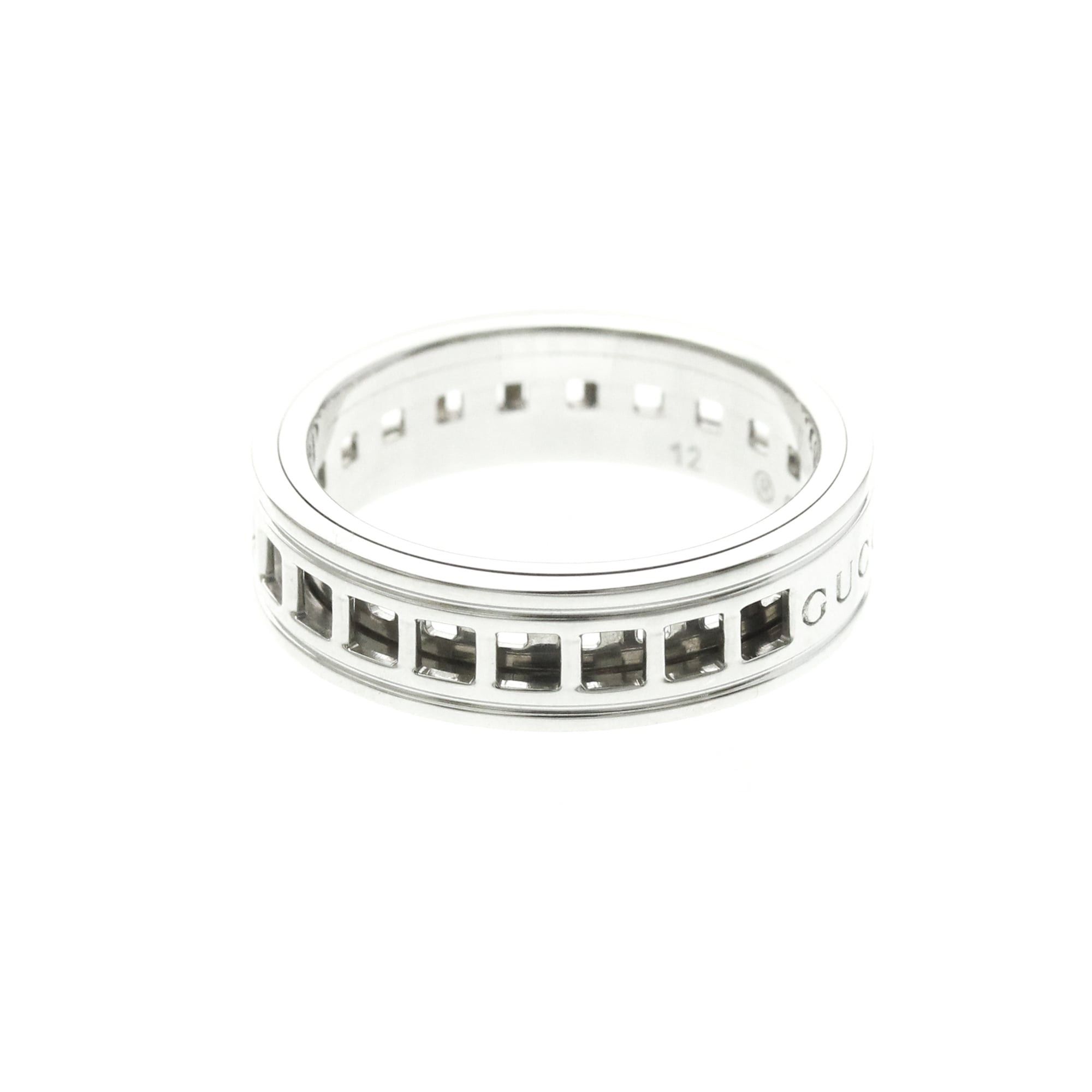 Gucci Gucci Scroll Ring White Gold (18K) Fashion No Stone Band Ring Silver Size ONE SIZE - 4 Thumbnail