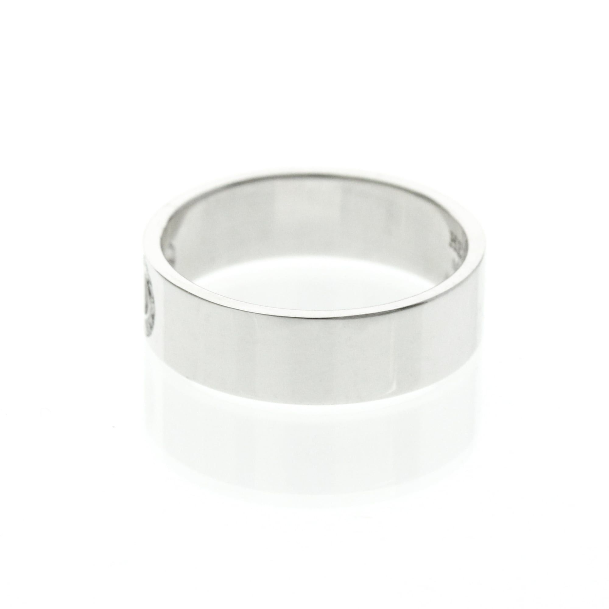 Hermes Hermes H D'ancre Ring With Diamonds White Gold (18K) Fashion Diamond Band Ring Silver Size ONE SIZE - 2 Thumbnail