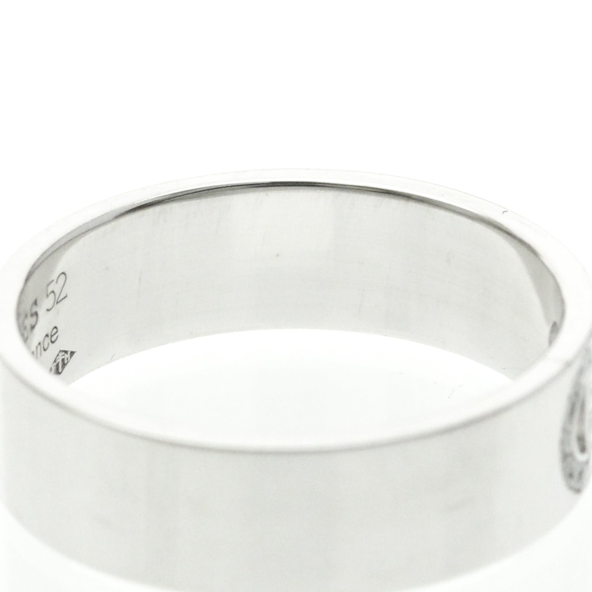 Hermes Hermes H D'ancre Ring With Diamonds White Gold (18K) Fashion Diamond Band Ring Silver Size ONE SIZE - 8 Thumbnail