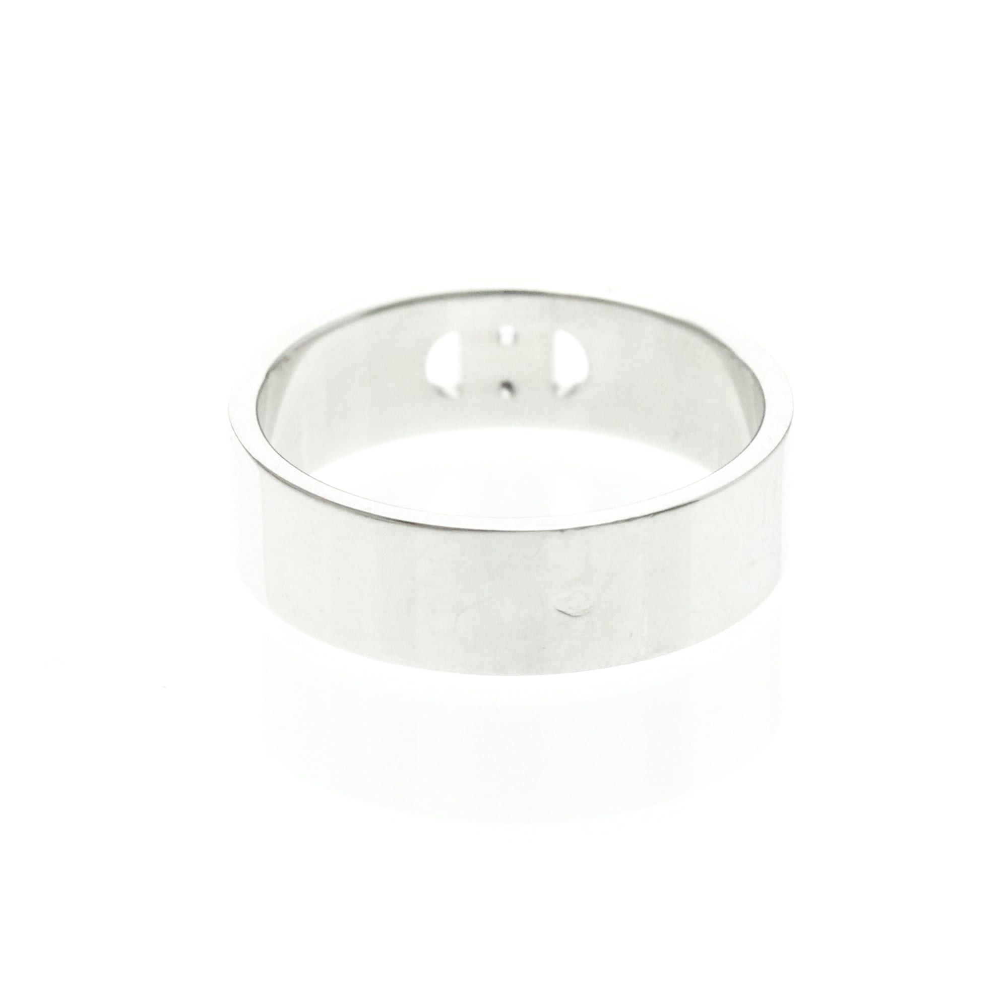 Hermes Hermes H D'ancre Ring With Diamonds White Gold (18K) Fashion Diamond Band Ring Silver Size ONE SIZE - 3 Thumbnail
