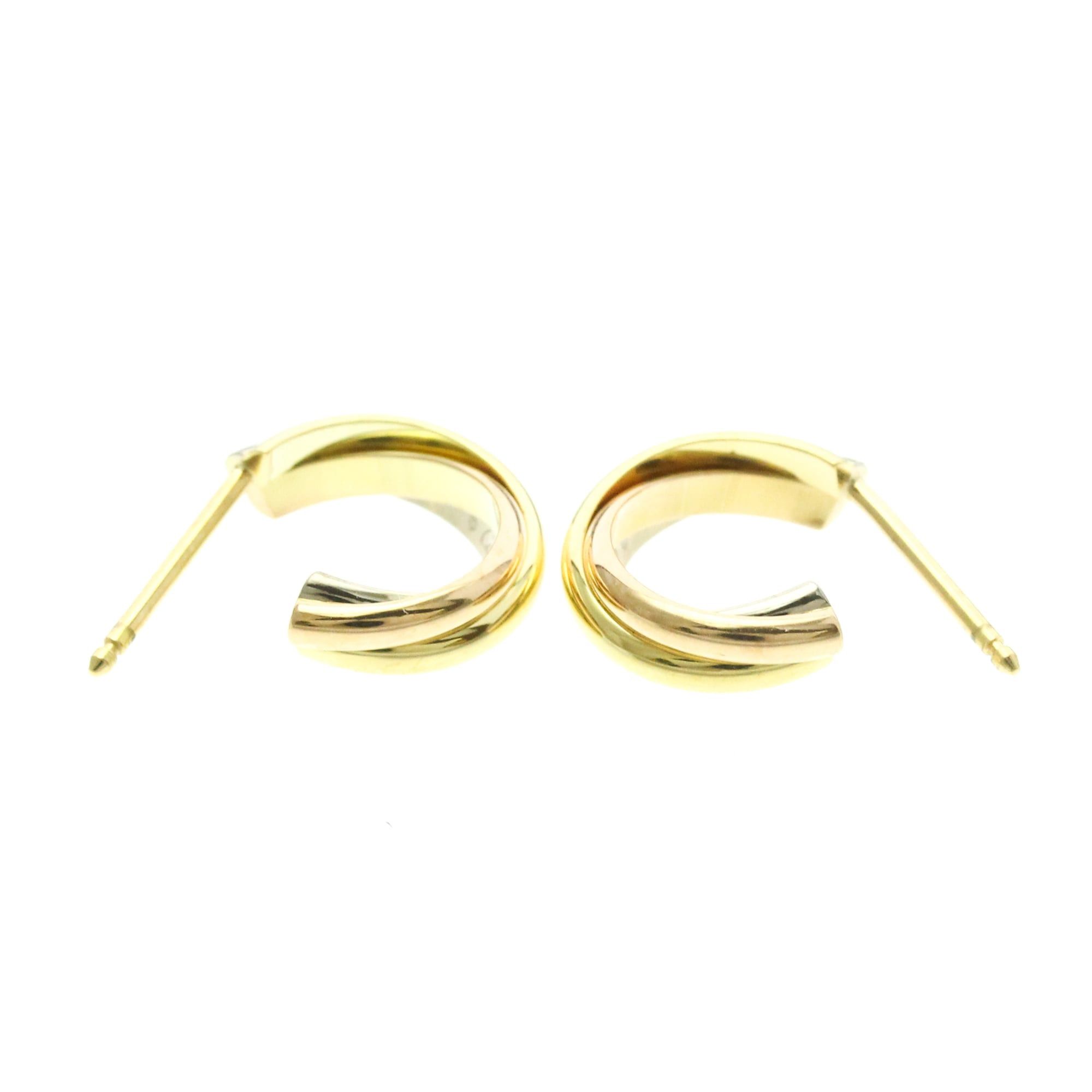Cartier Cartier Trinity De Cartier No Stone Yellow Gold (18K),Pink Gold (18K),White Gold (18K) Half Hoop Earrings Gold Size ONE SIZE - 6 Thumbnail