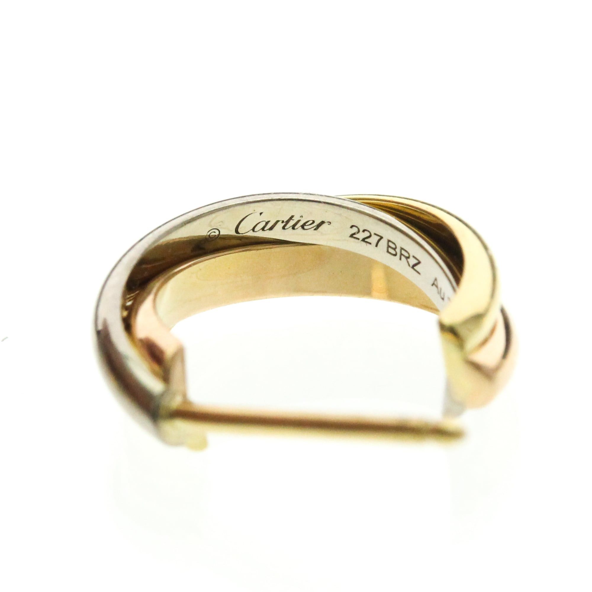 Cartier Cartier Trinity De Cartier No Stone Yellow Gold (18K),Pink Gold (18K),White Gold (18K) Half Hoop Earrings Gold Size ONE SIZE - 11 Thumbnail