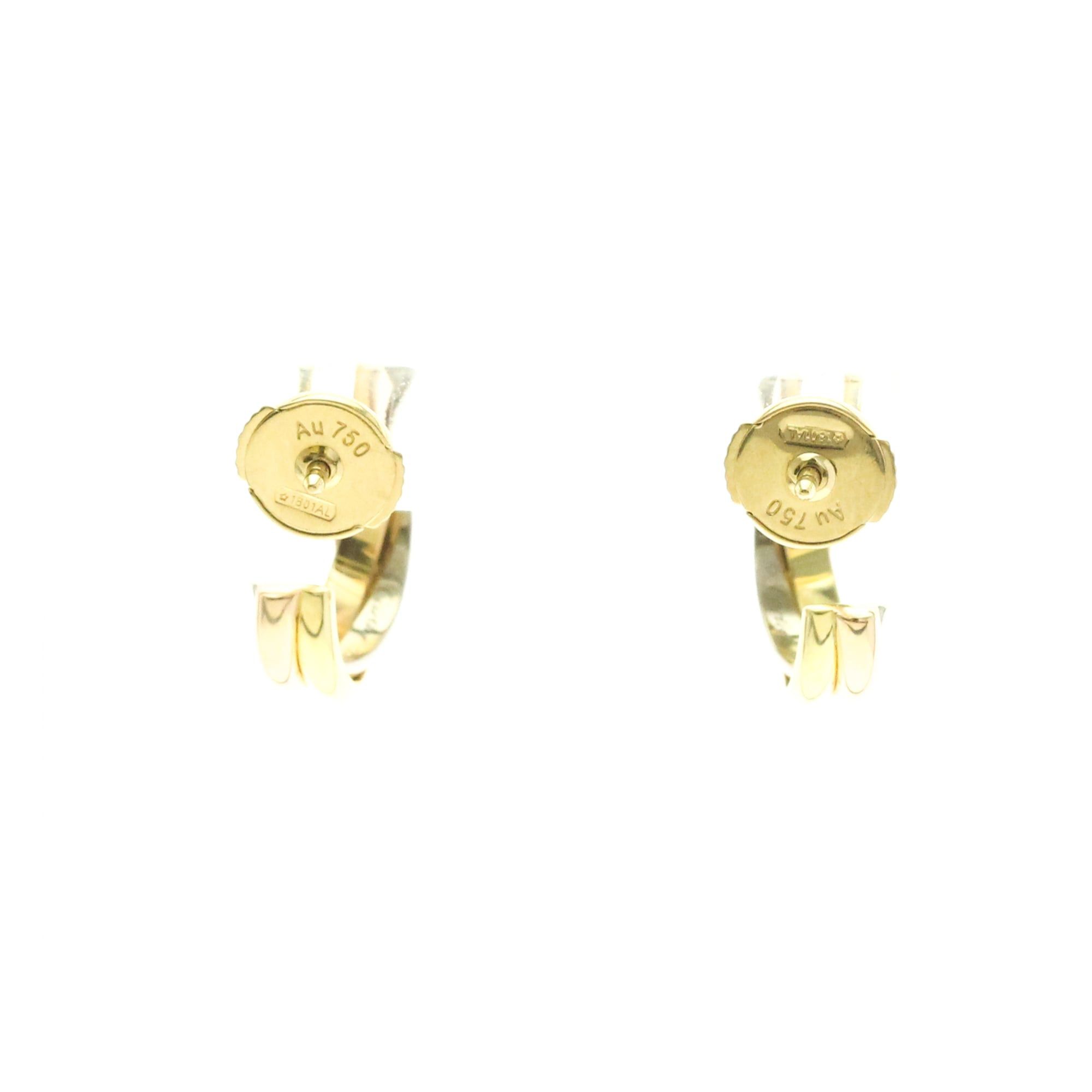 Cartier Cartier Trinity De Cartier No Stone Yellow Gold (18K),Pink Gold (18K),White Gold (18K) Half Hoop Earrings Gold Size ONE SIZE - 2 Thumbnail