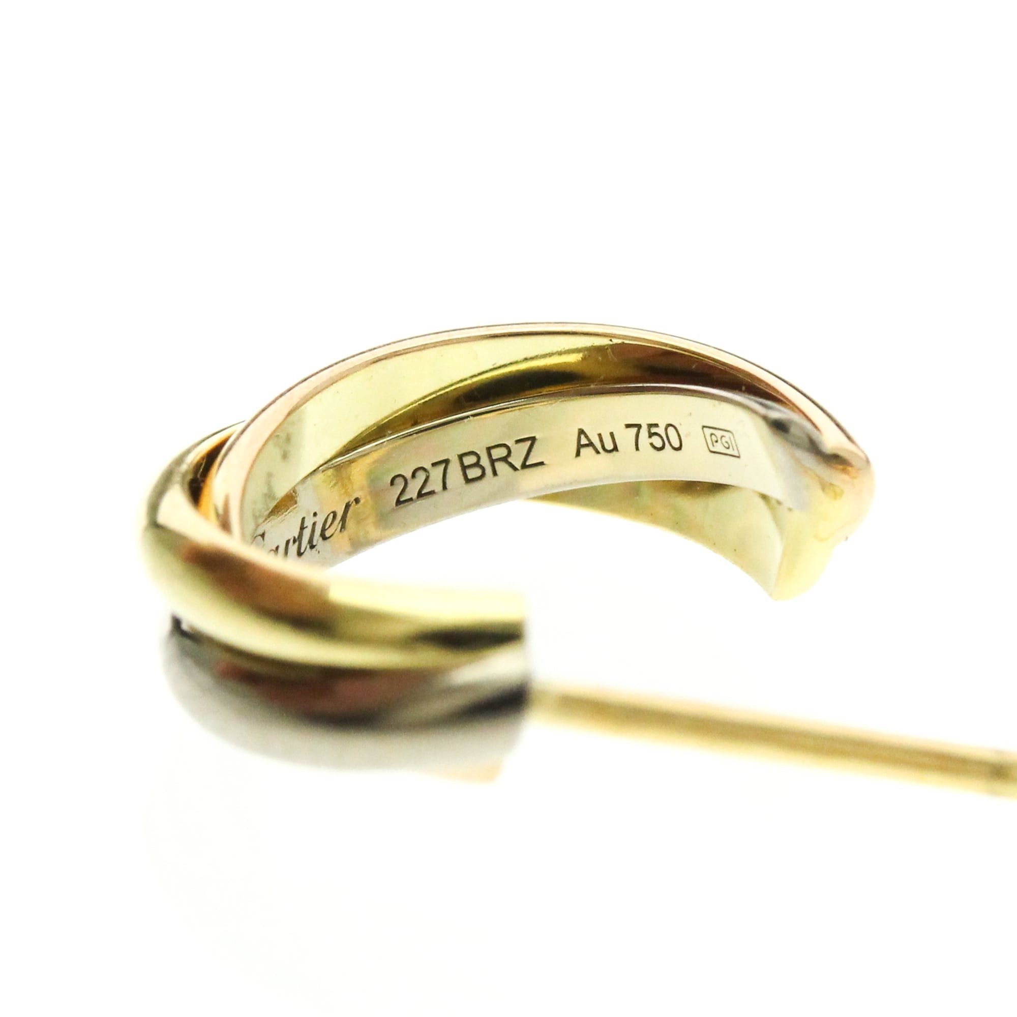 Cartier Cartier Trinity De Cartier No Stone Yellow Gold (18K),Pink Gold (18K),White Gold (18K) Half Hoop Earrings Gold Size ONE SIZE - 10 Thumbnail