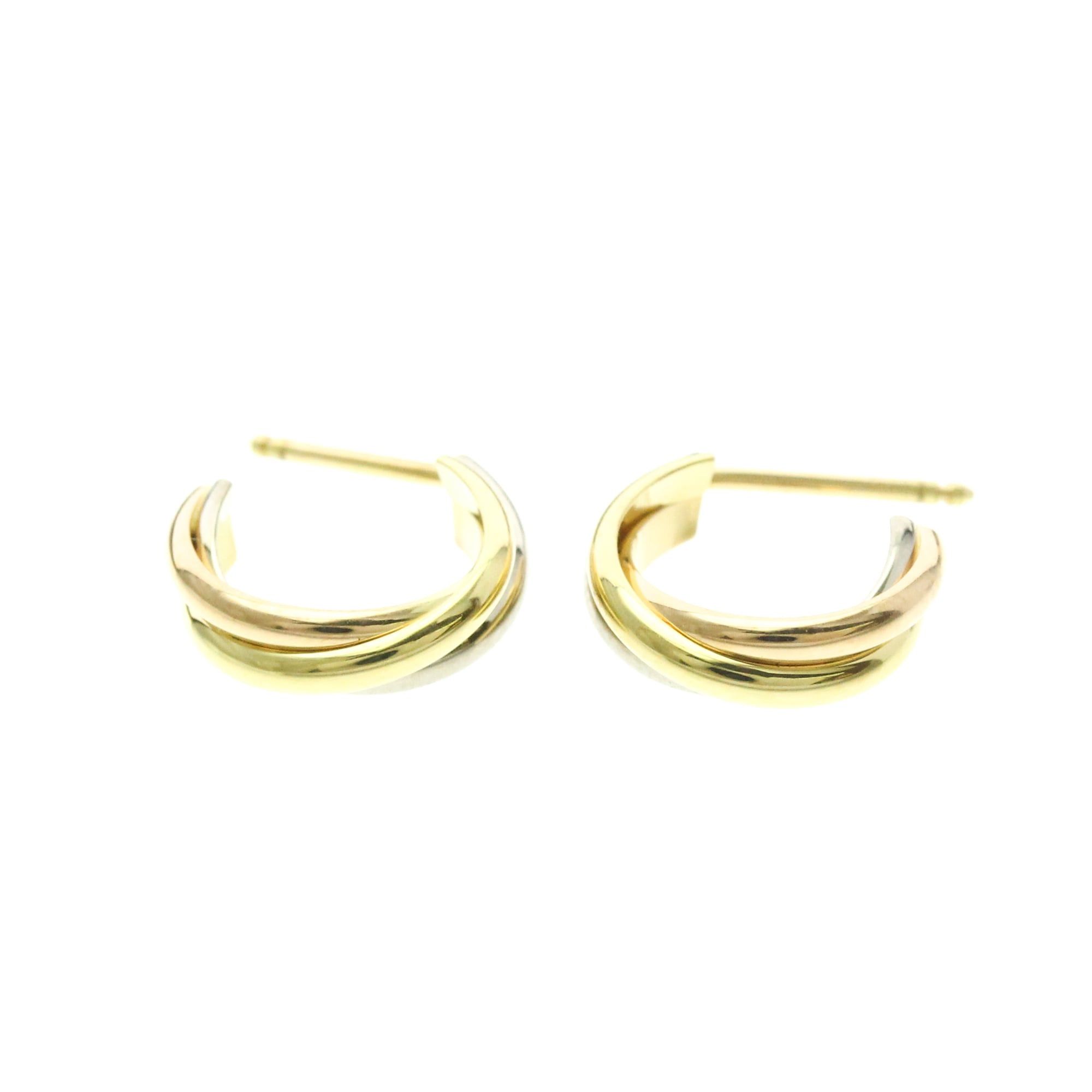 Cartier Cartier Trinity De Cartier No Stone Yellow Gold (18K),Pink Gold (18K),White Gold (18K) Half Hoop Earrings Gold Size ONE SIZE - 7 Thumbnail