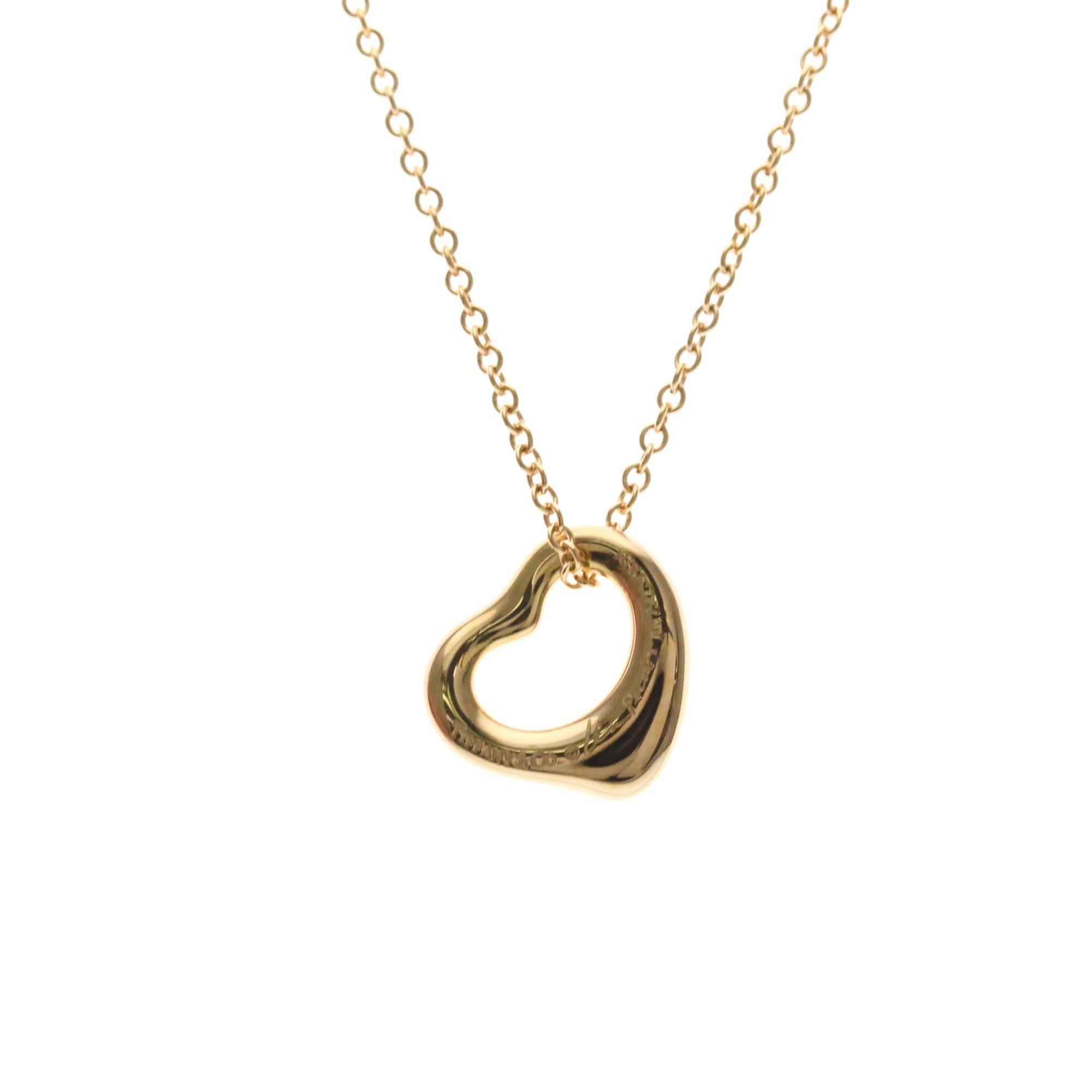 Tiffany & Co. Tiffany Open Heart Pink Gold (18K) No Stone Men,Women Fashion Pendant Necklace (Pink Gold) Size ONE SIZE - 2 Thumbnail