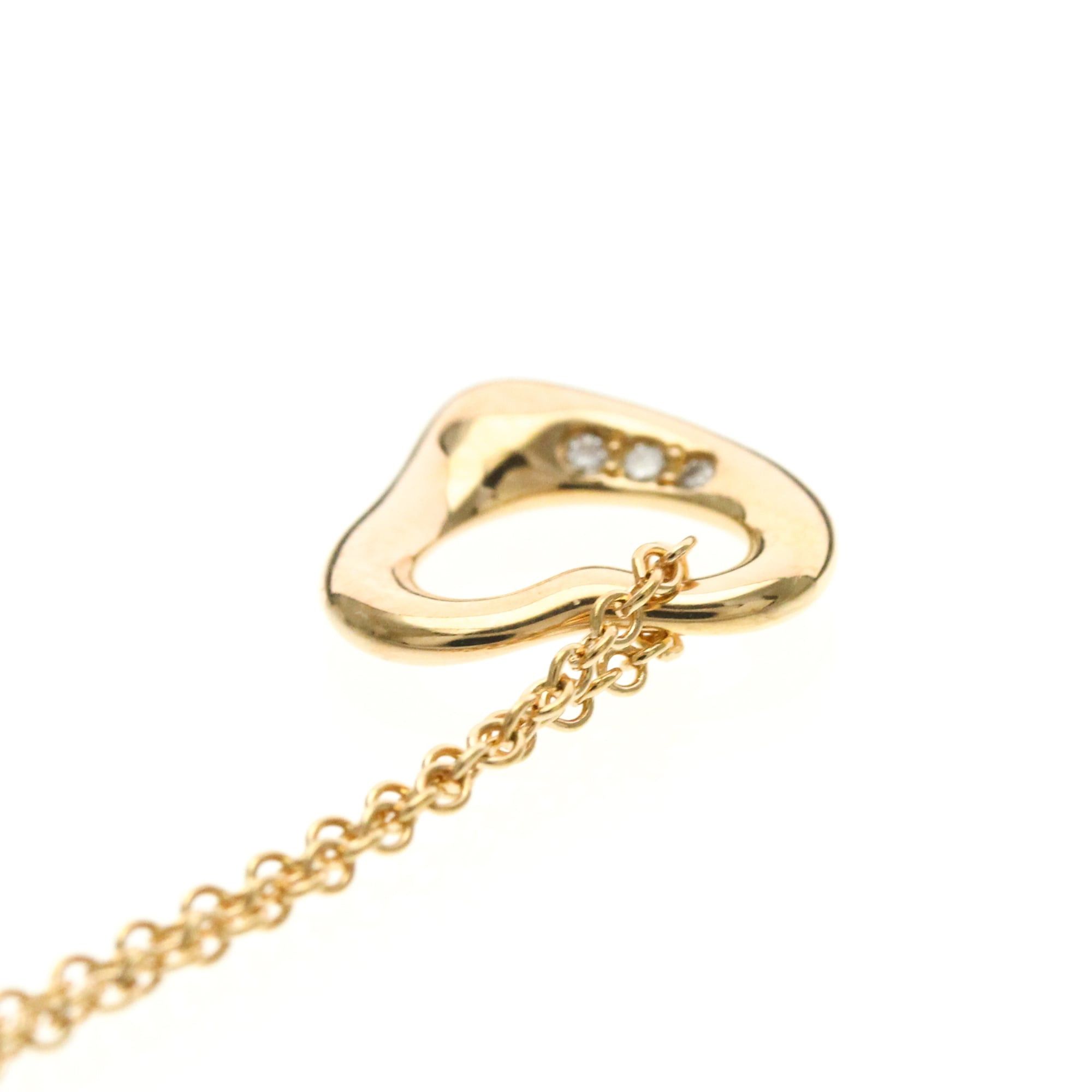 Tiffany & Co. Tiffany Open Heart Pink Gold (18K) No Stone Men,Women Fashion Pendant Necklace (Pink Gold) Size ONE SIZE - 6 Thumbnail