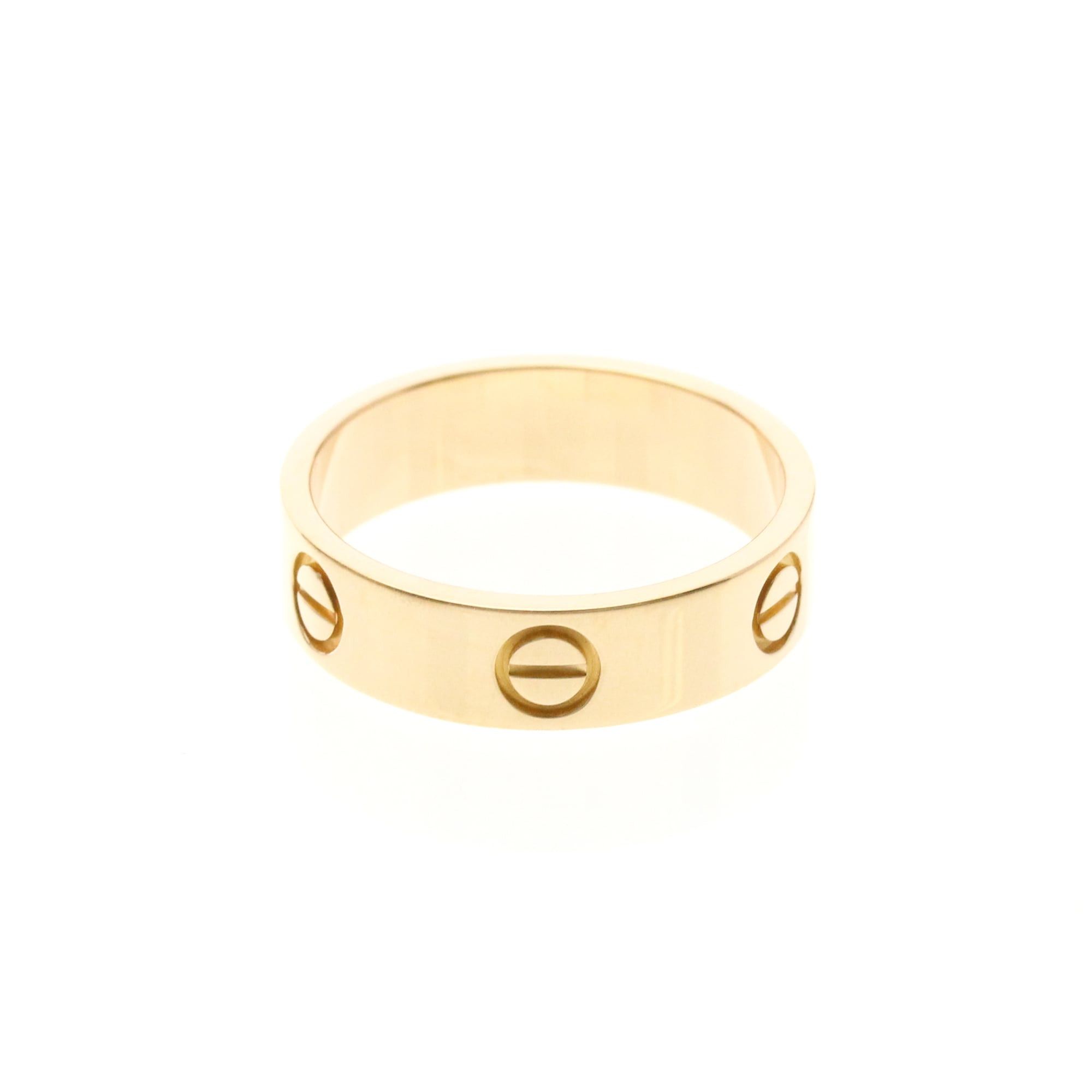 Cartier Cartier Love Pink Gold (18K) Fashion No Stone Band Ring Pink Gold Size ONE SIZE - 3 Thumbnail