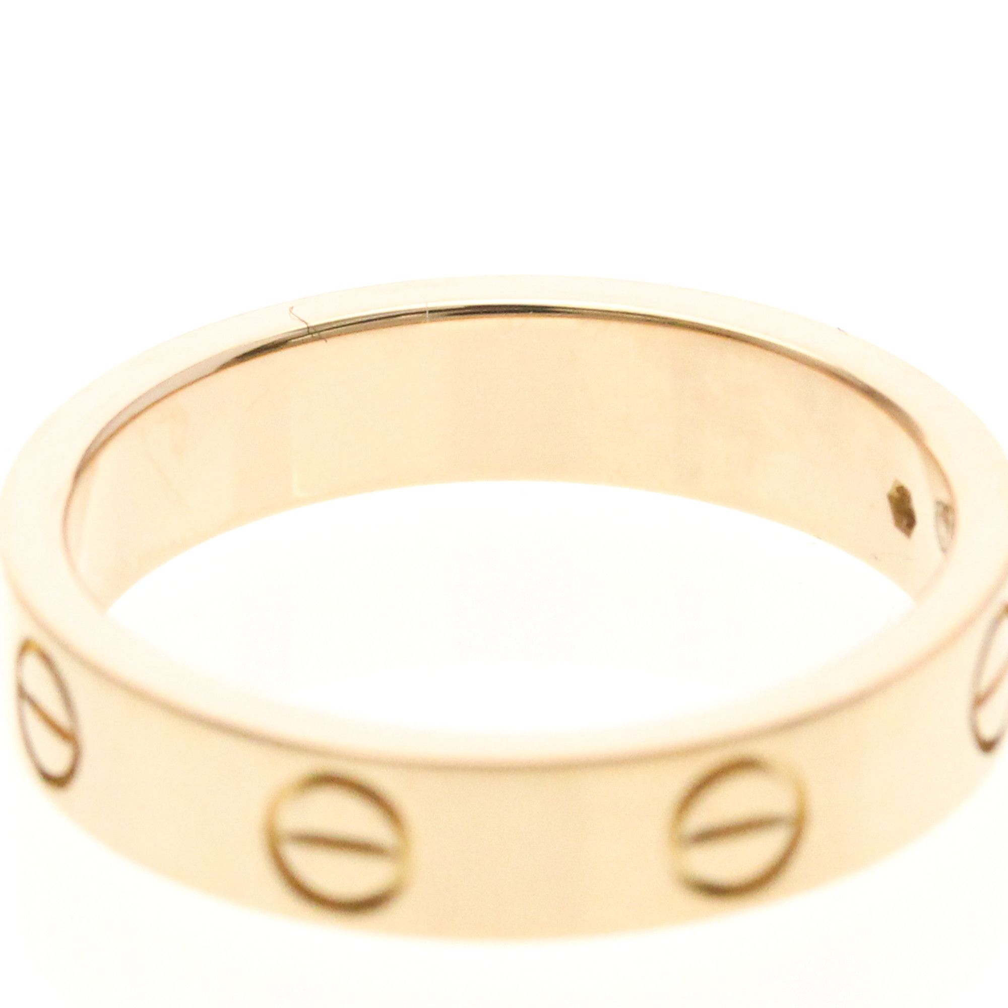 Cartier Cartier Mini Love Ring With 1 Diamond Pink Gold (18K) Fashion Diamond Band Ring Pink Gold Size ONE SIZE - 7 Thumbnail
